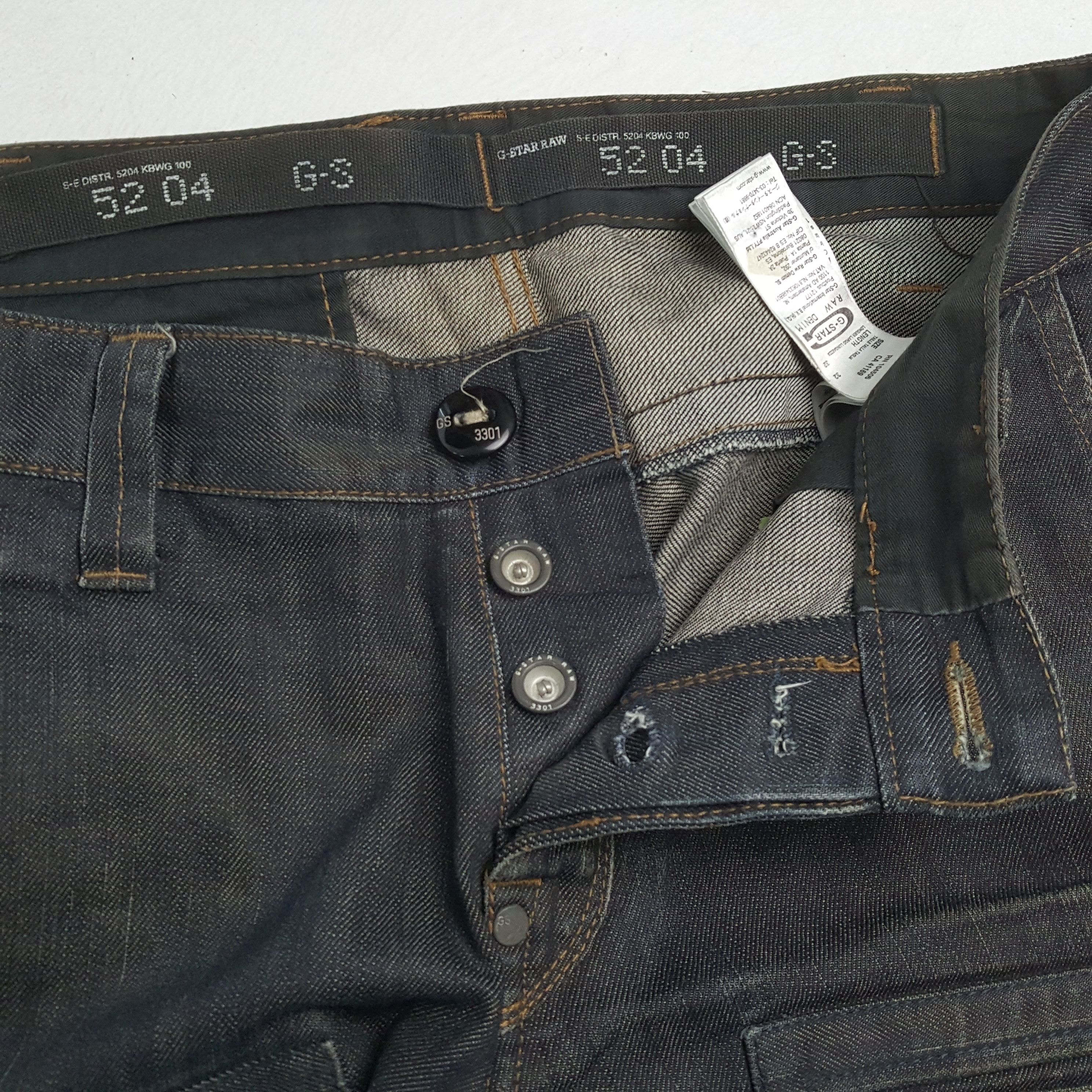 G-Star × Vintage G-STAR RAW Rare Design Fashion Style Jeans Size US 32 / EU 48 - 12 Thumbnail