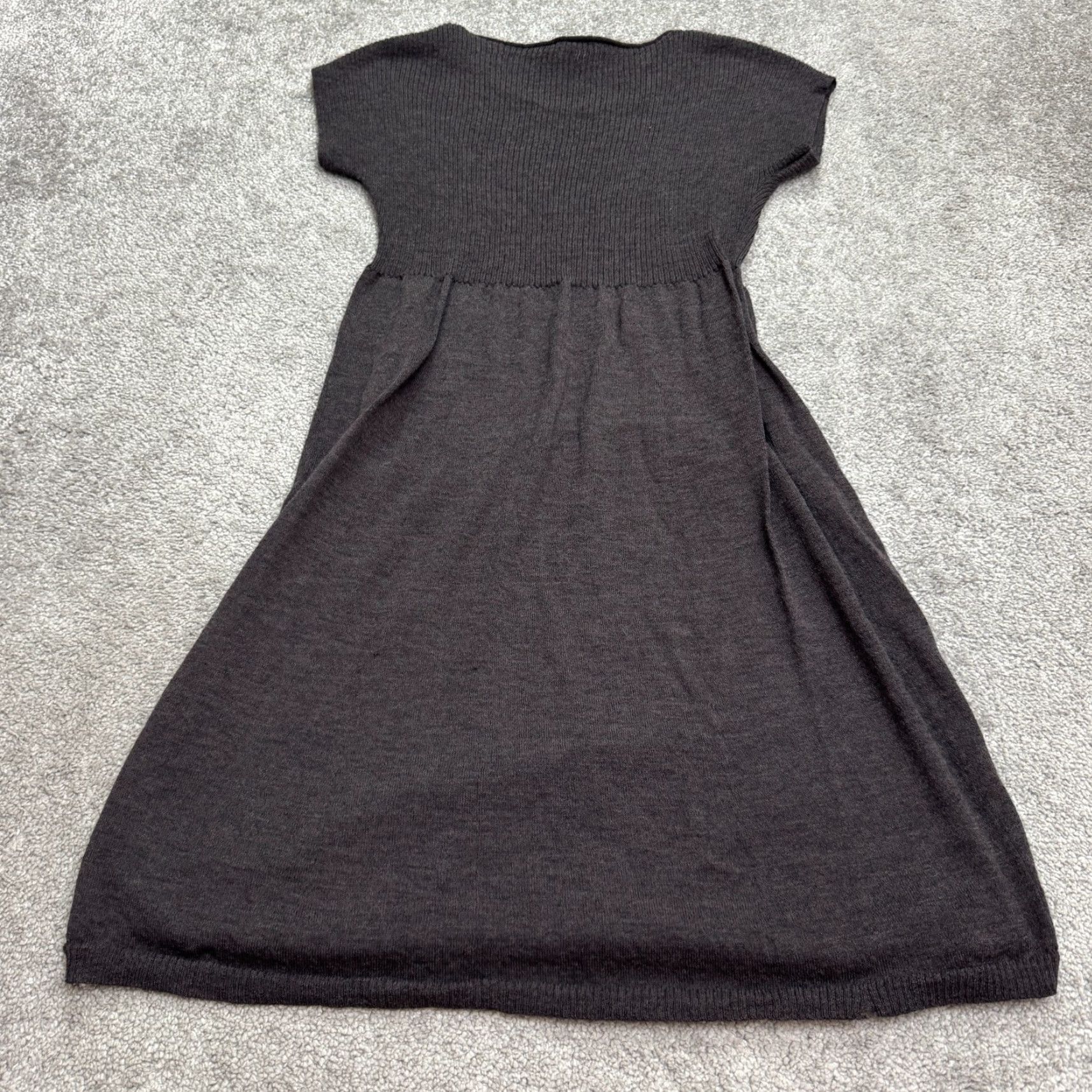 Eileen Fisher EILEEN FISHER Wool Sweater Dress Womens XS Gray Casual Knit Knee Length Long Sleeve Size XS / US 0-2 / IT 36-38 - 2 Thumbnail