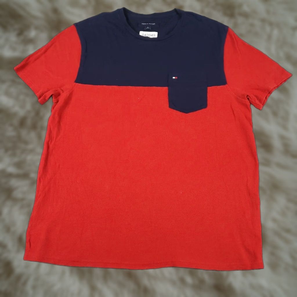 Tommy Hilfiger Tommy Hilfiger Men's T-Shirt Medium Red Casual Short Sleeve Crew Neck Logo Sports Size US M / EU 48-50 / 2 - 1 Thumbnail