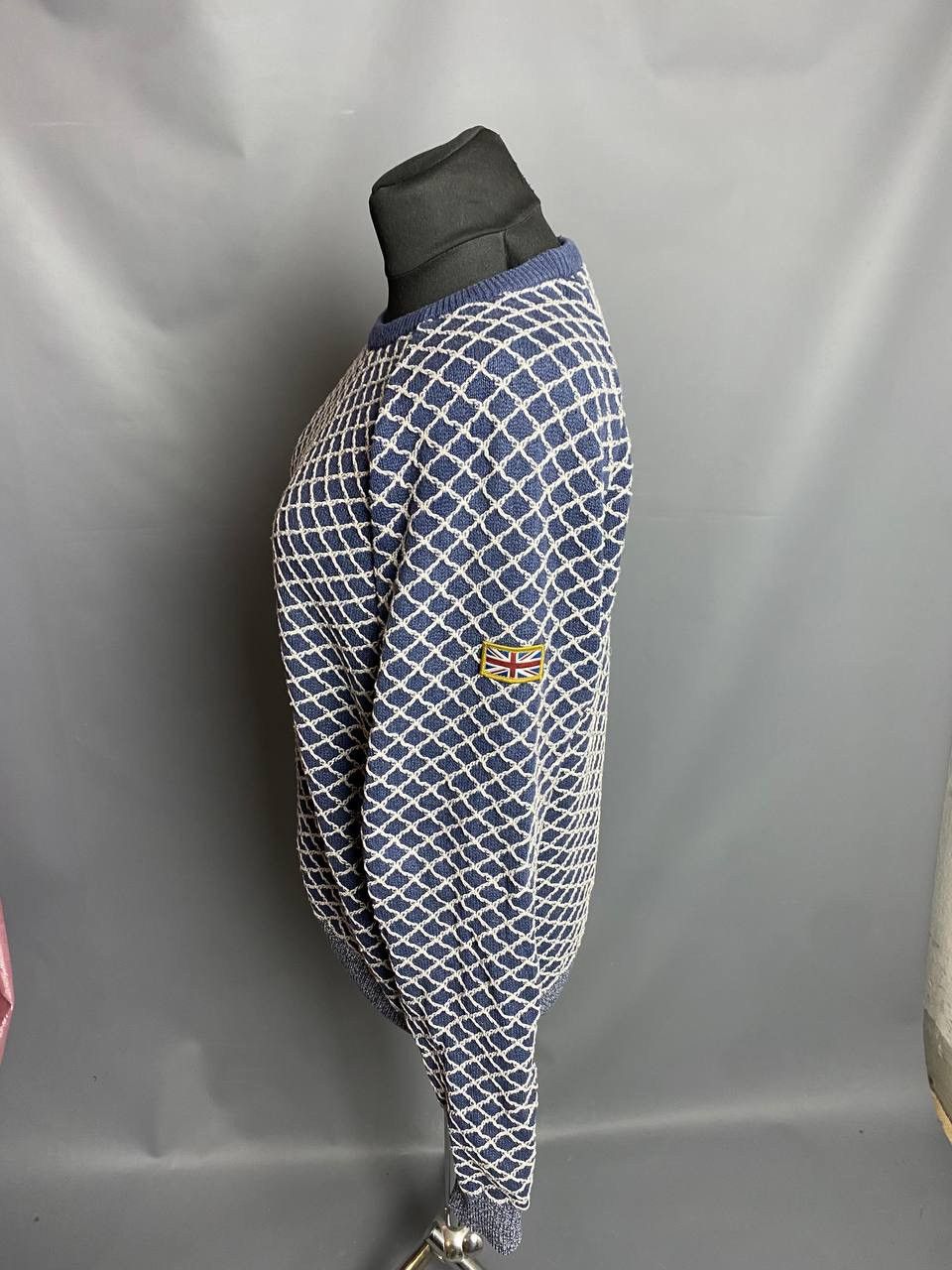 Barbour Barbour Sweater Openwork Lattice Knit Union Jack Patch Sz M Size M / US 6-8 / IT 42-44 - 11 Thumbnail