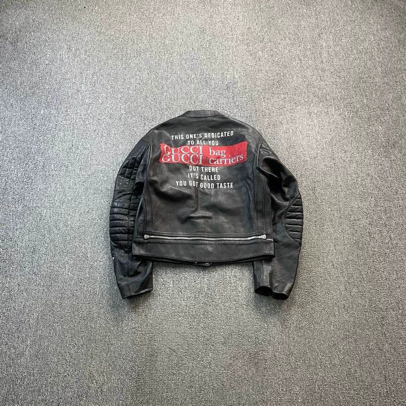 Gucci Gucci Black motorcycle leather jacket 2502-Nextarrow Size US M / EU 48-50 / 2 - 2 Thumbnail