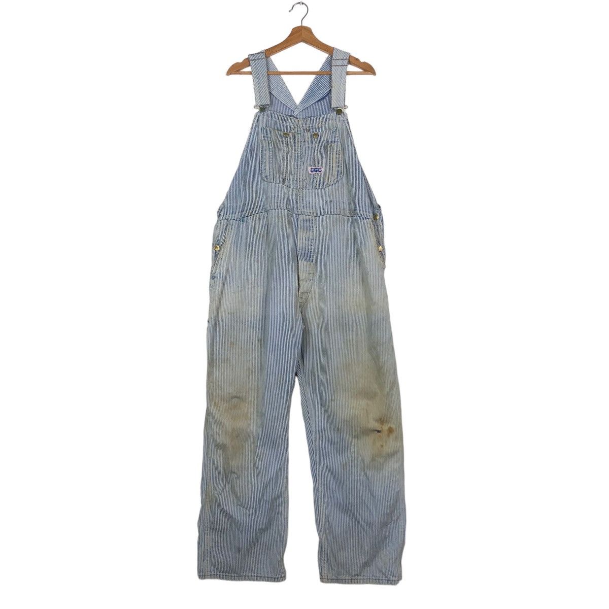 Japanese Brand 🔥Vtg Hickory Chore Overall Worker Big Smith Issey Miyake Size US 44 / EU 60 - 1 Thumbnail