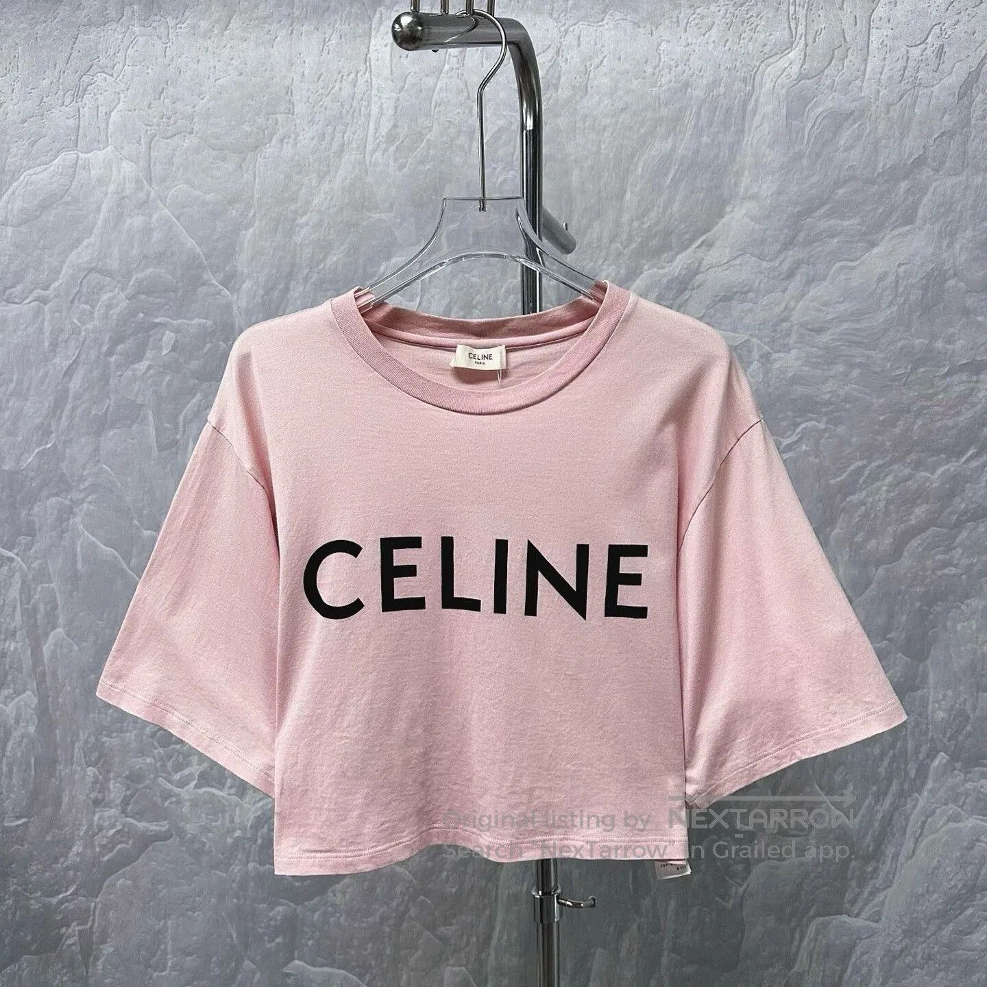 Celine pink celine short sleeve graphic tee. Size S / US 4 / IT 40 - 1 Thumbnail