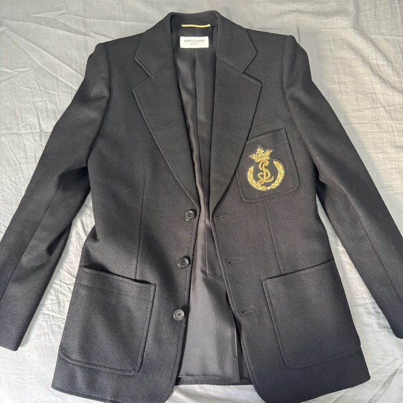 Yves Saint Laurent Saint LaruentWool badge LOGO suit 2502-Nextarrow Size XS / US 0-2 / IT 36-38 - 1 Thumbnail