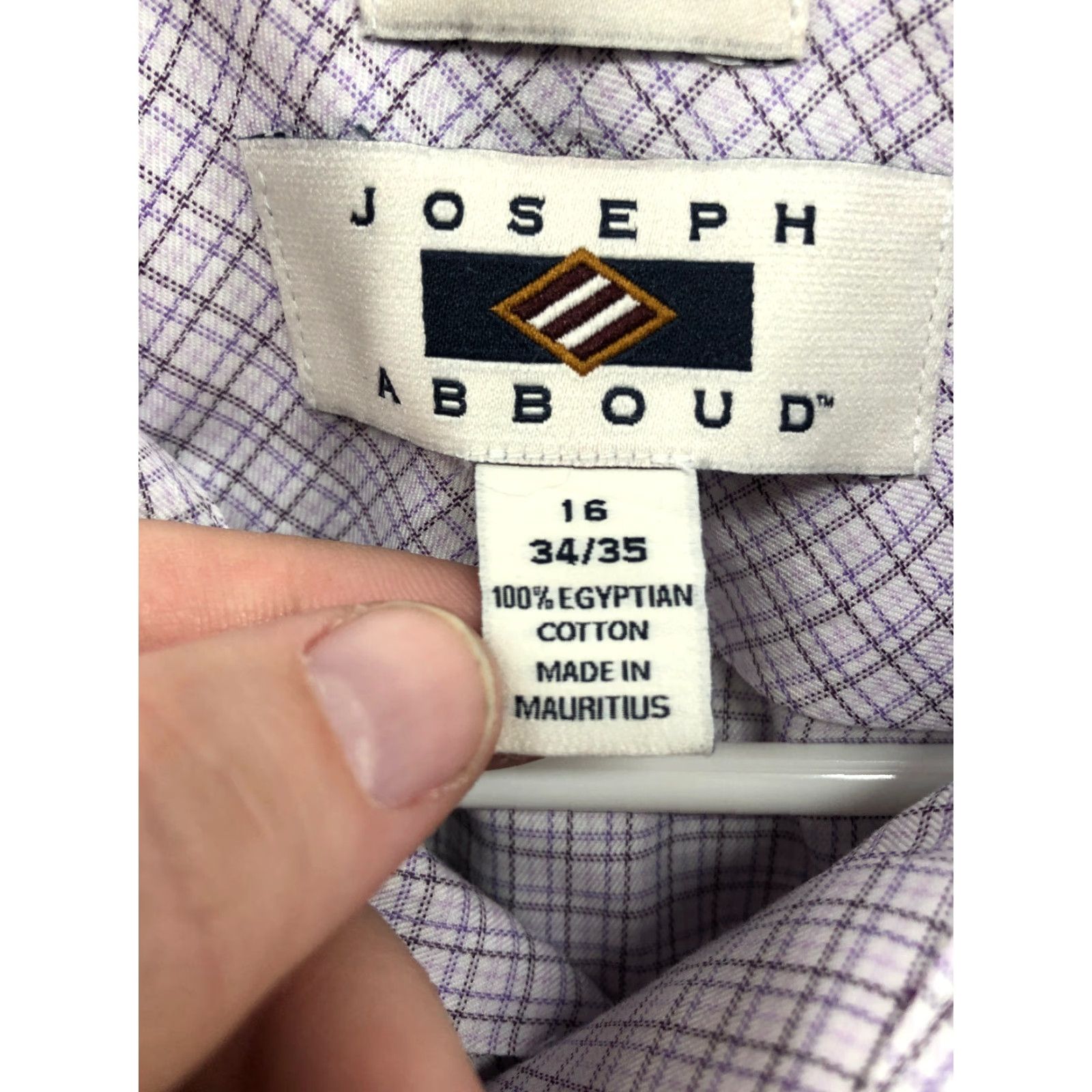 Joseph Abboud Joseph Abboud Shirt 16 34/35 Purple Long Sleeve Spread Collar Mens Button-Up Shirt Size US L / EU 52-54 / 3 - 7 Thumbnail