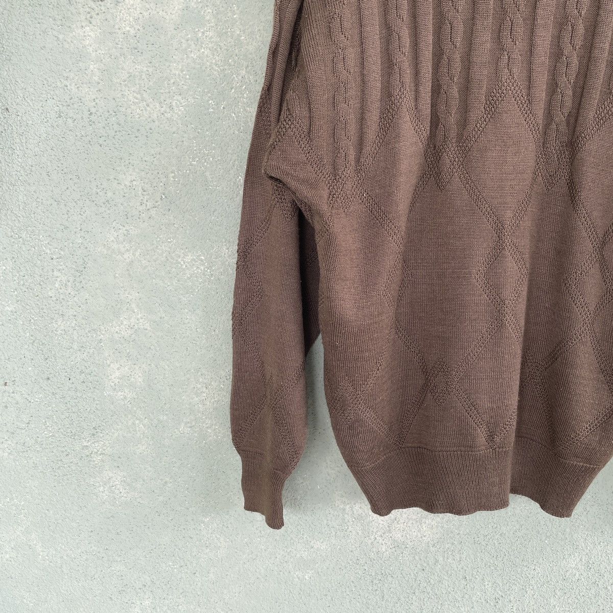Aran Isles Knitwear Vintage Japanese Brand THRASHED Knitwear Sweater Jumper Size US M / EU 48-50 / 2 - 9 Thumbnail