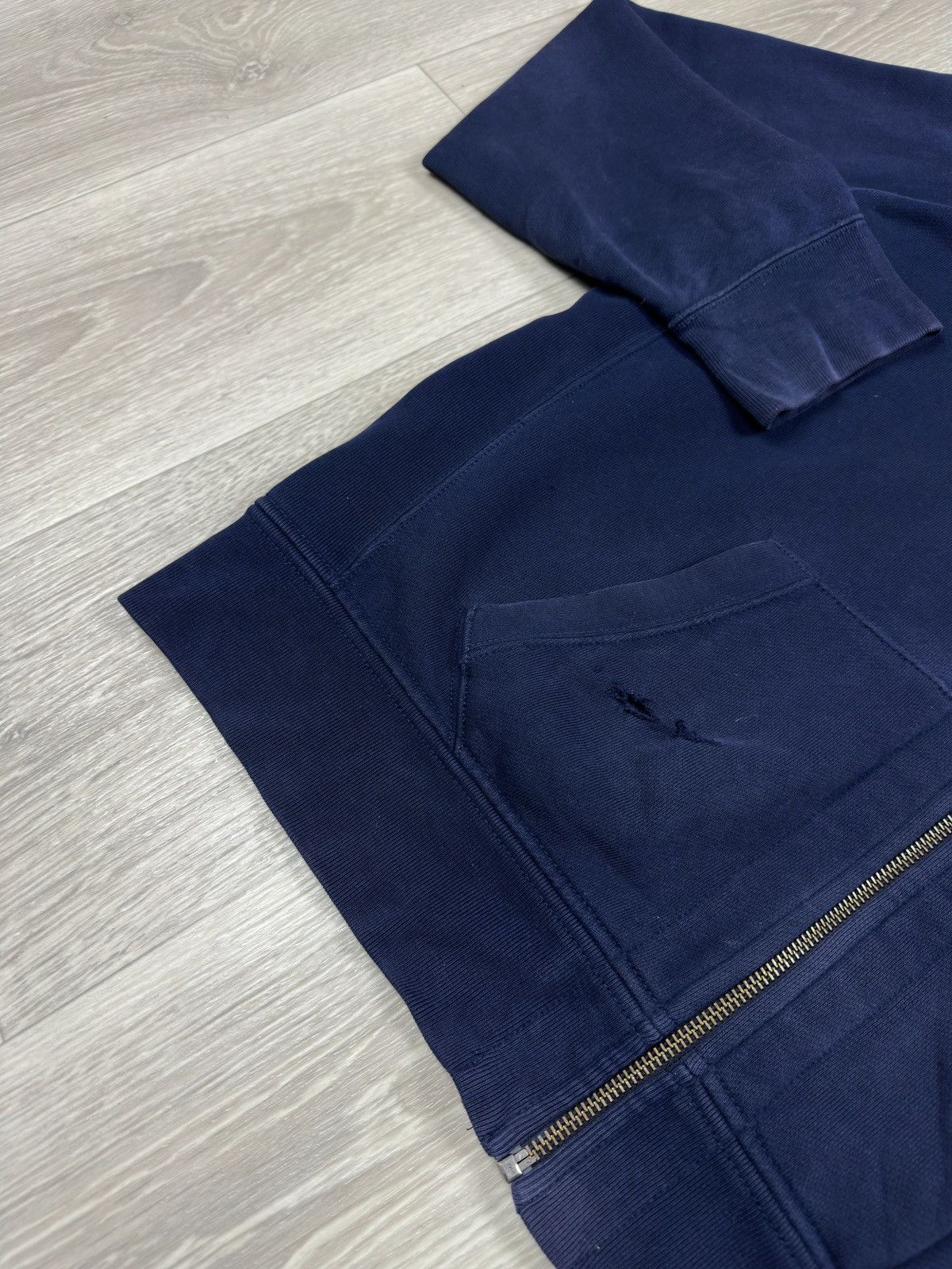 Polo Ralph Lauren Vintage Polo Ralph Lauren Zip Up Distressed Hoodie Size XL Size US XL / EU 56 / 4 - 4 Thumbnail