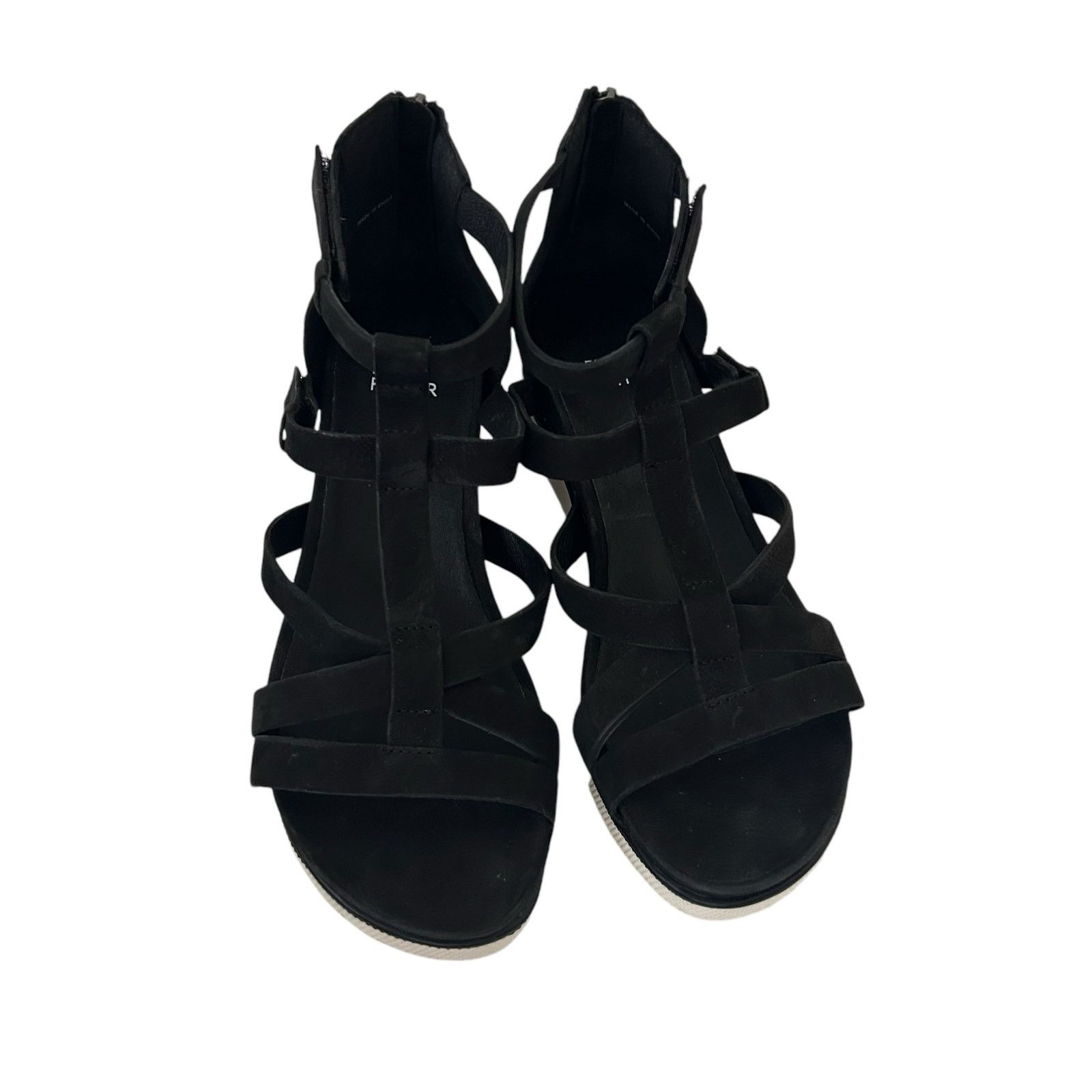 Eileen Fisher Eileen Fisher Black Sola Tumbled Nubuck Sandals Sz 7 Size US 7 / IT 37 - 2 Thumbnail