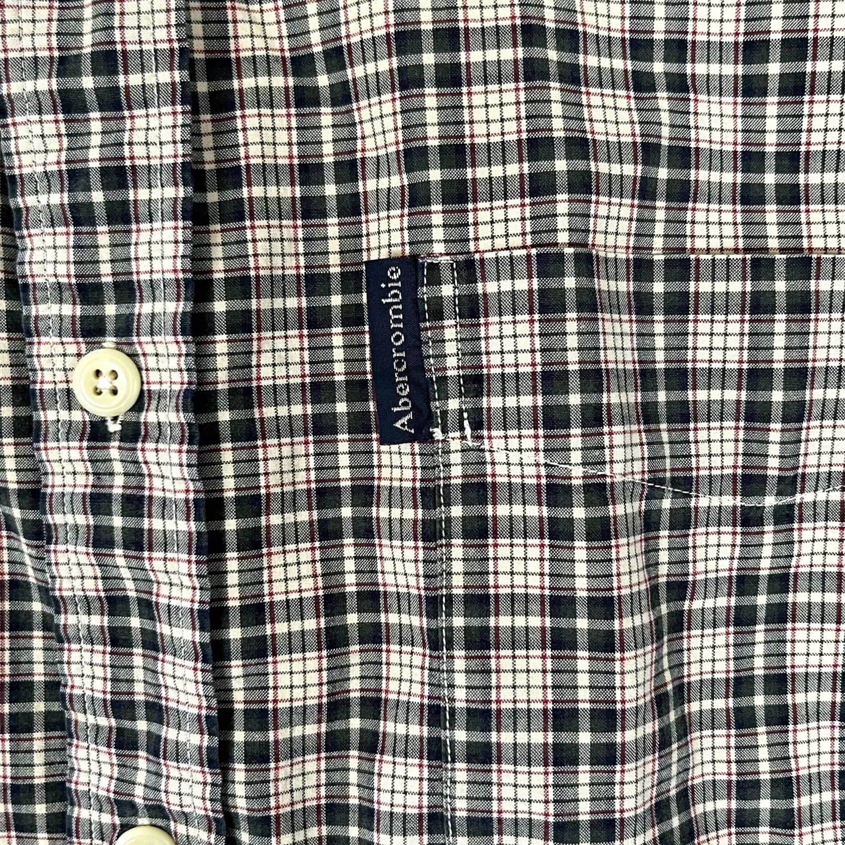 Abercrombie & Fitch Abercrombie & Fitch Shirt Mens XL Beige Plaid Long Sleeve Button Front Casual Size US XL / EU 56 / 4 - 3 Thumbnail