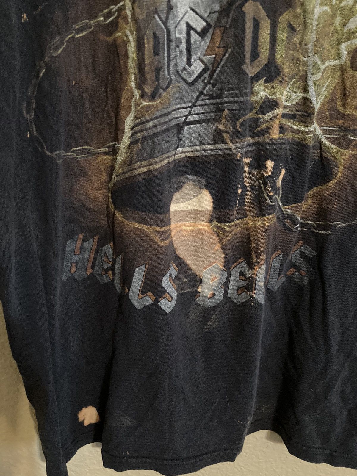 Band Tees Vintage ACDC Hells Bells T- Shirt Band Rock Tee Size US XXL / EU 58 / 5 - 4 Thumbnail