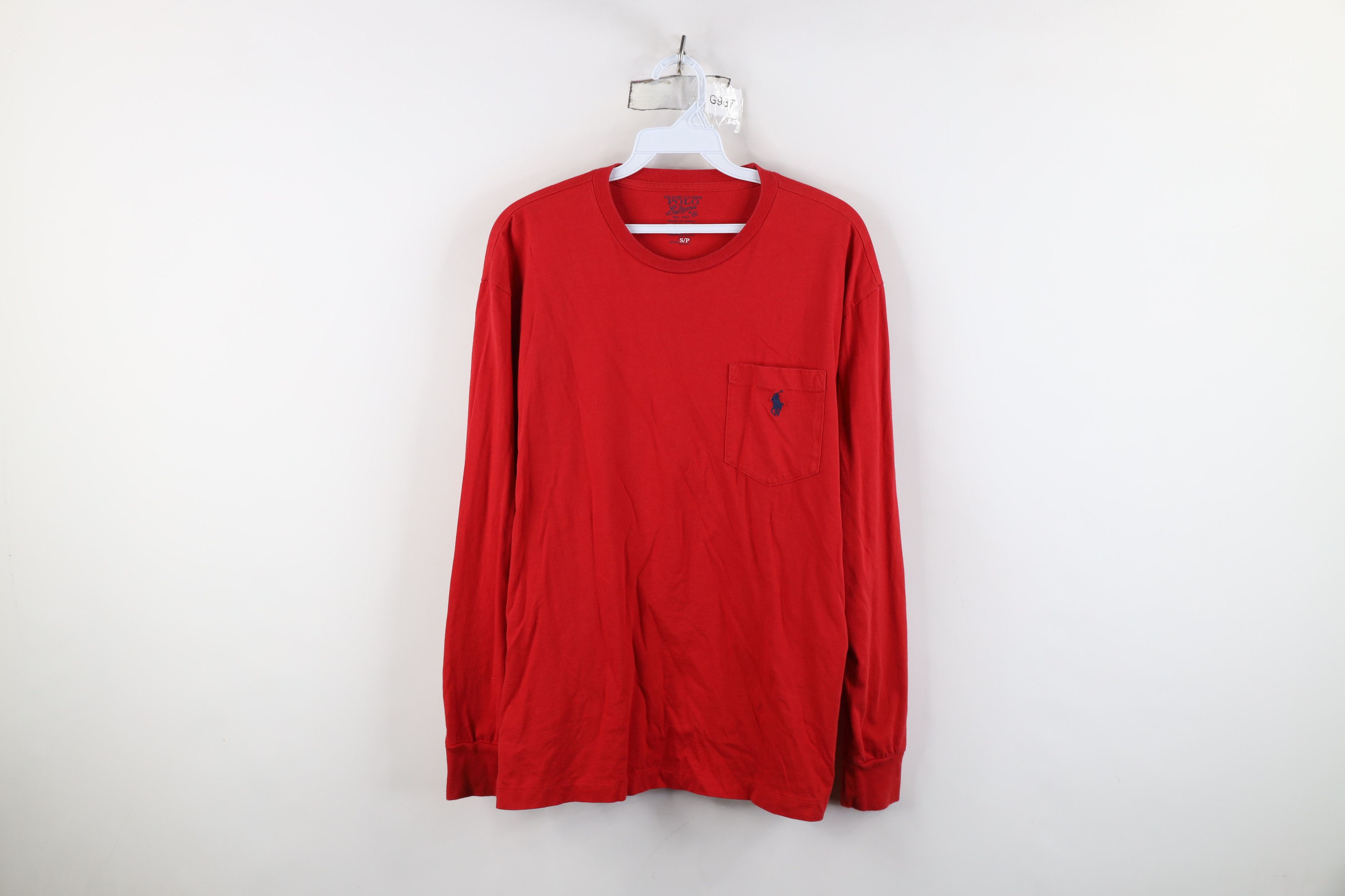Ralph Lauren Vintage Y2K Ralph Lauren Long Sleeve Pocket T-Shirt Cotton Size US S / EU 44-46 / 1 - 1 Thumbnail