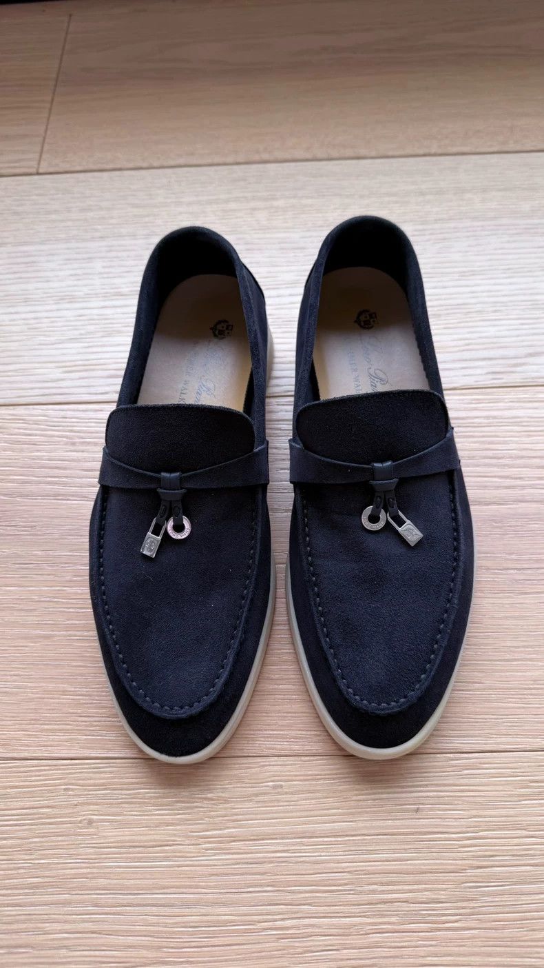 Loro Piana LORO PIANA Cashmere leather women's shoes loafers in cavia Size US 7.5 / IT 37.5 - 3 Thumbnail