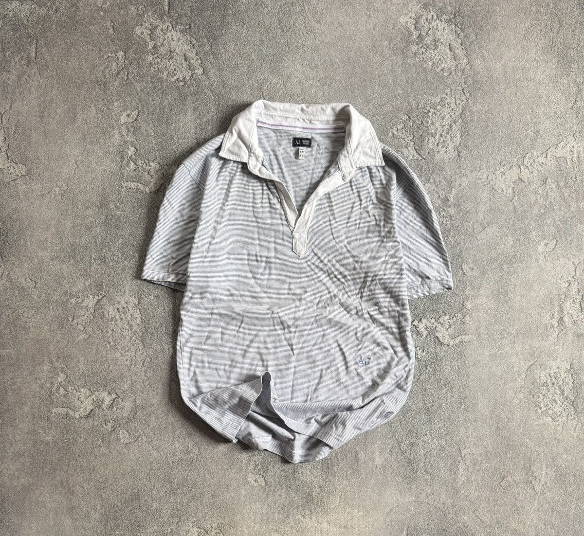 Armani Armani Jeans S/size vintage striped retro polo tee tshirt Size US S / EU 44-46 / 1 - 1 Thumbnail
