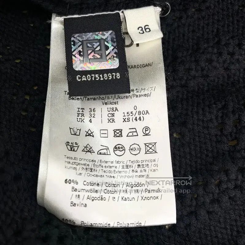 Fendi Fendi Black Cotton Women's Cardigan . Size XS / US 0-2 / IT 36-38 - 6 Thumbnail