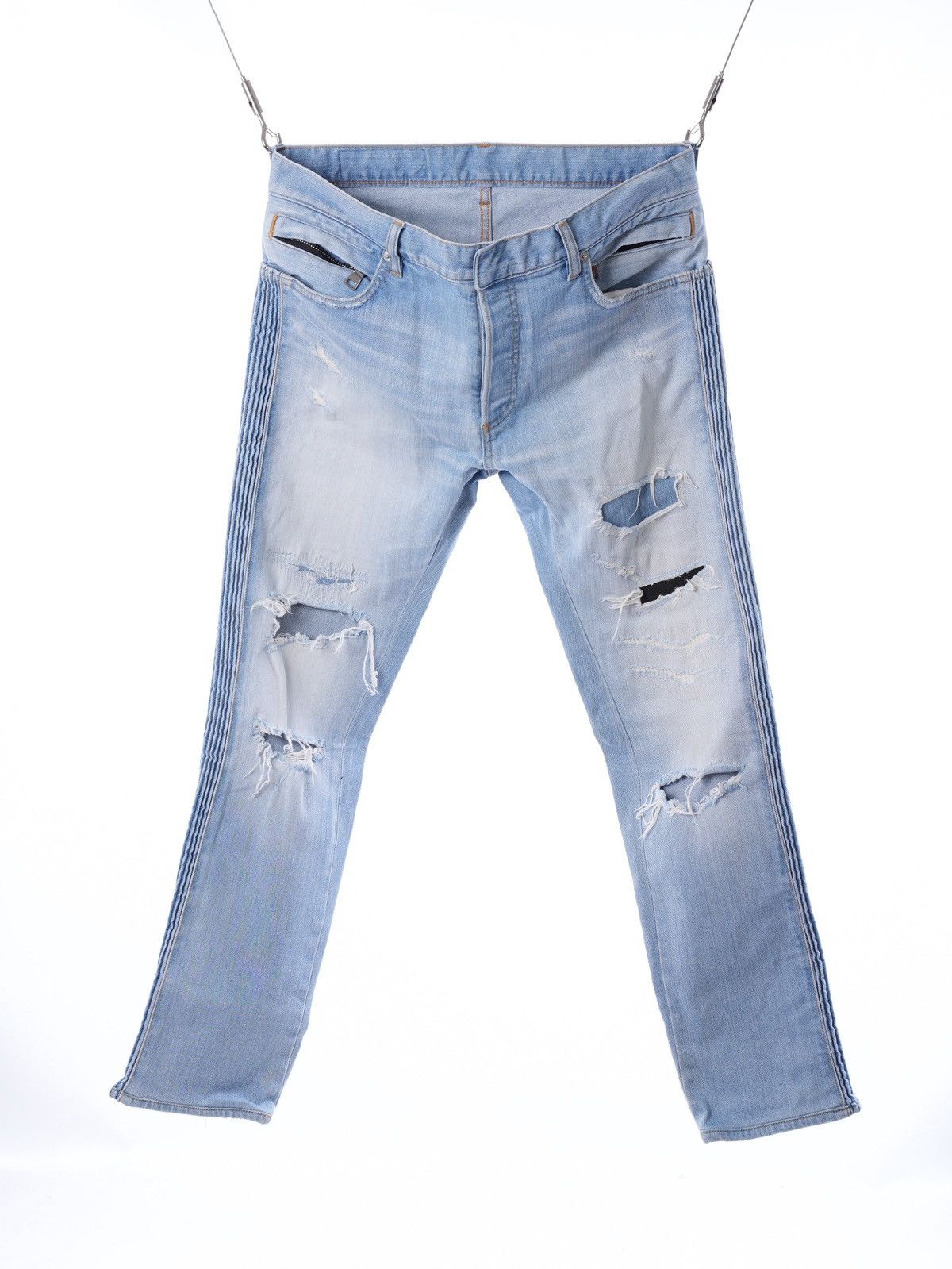 Balmain Balmain Slim Fit Ripped Jeans Denim w 33 Size US 33 - 12 Thumbnail