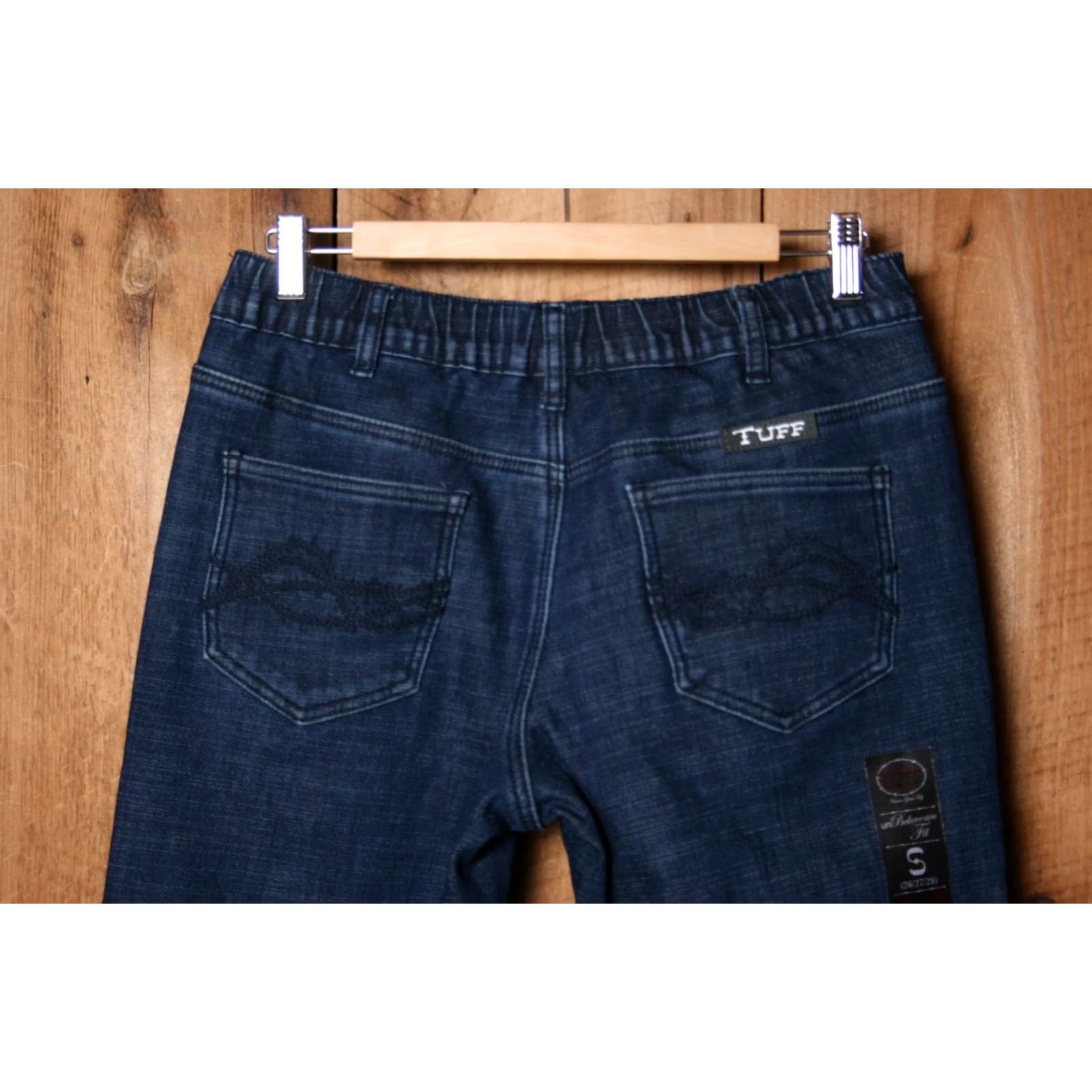 Vintage COWGIRL TUFF Jeans Bootcut Denim Drawstring Size S 33" Inseam Blue Womens Modern Rise Mid 8.5-10.5” Size 28" / US 6 / IT 42 - 4 Thumbnail