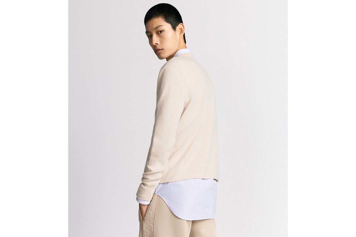 Dior o1bcso1str0326 Charm Sweater in Beige Size US L / EU 52-54 / 3 - 5 Thumbnail