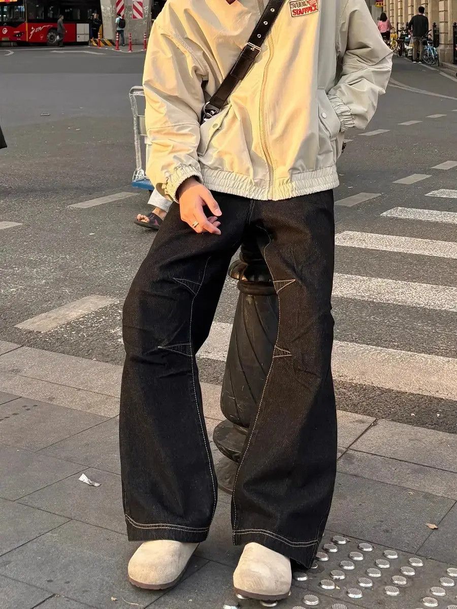Retro minimalist micro flared jeans