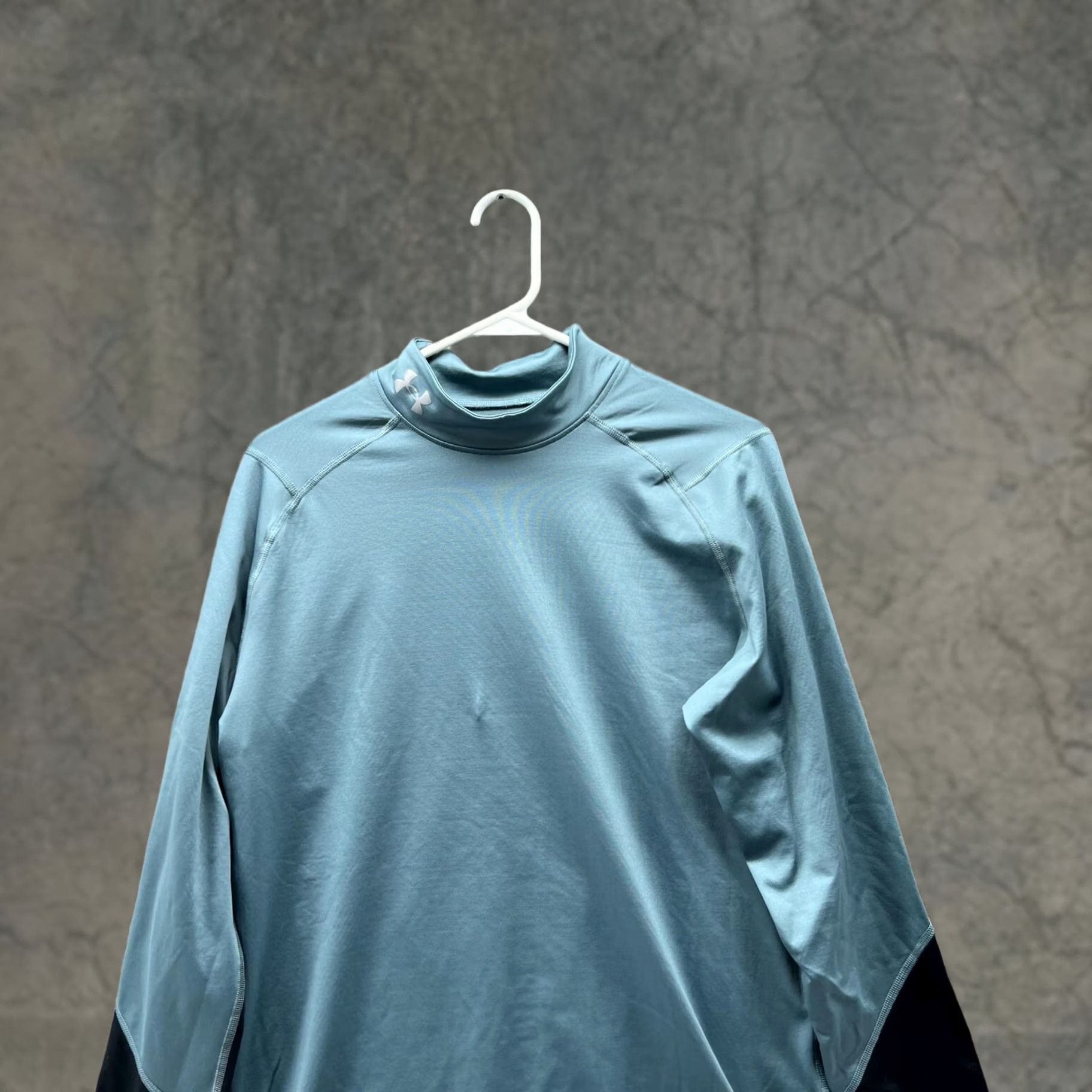 Under Armour VINTAGE Under Armour Sweater Women Large Teal Blue Coldgear Fitted Pullover Athletic Size L / US 10 / IT 46 - 1 Thumbnail