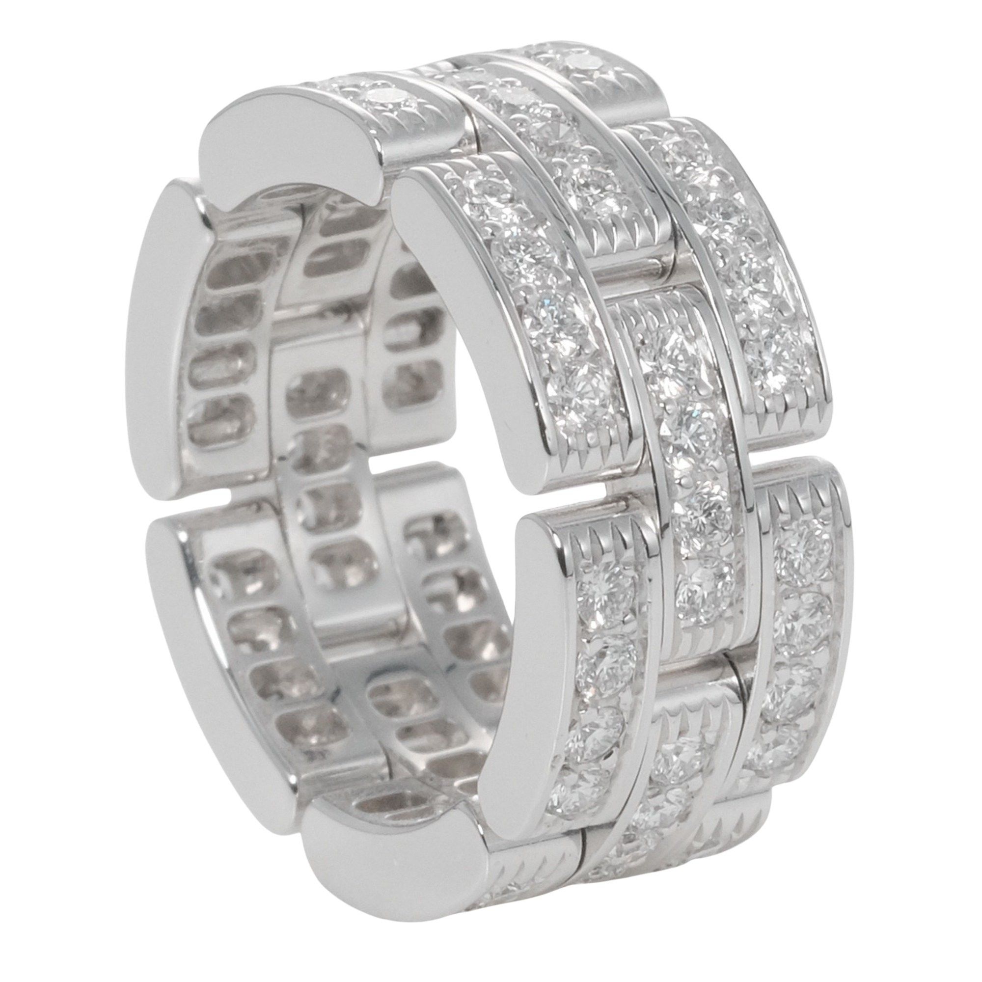 image of Cartier Maillon Panthère Ring in Silver, Women's