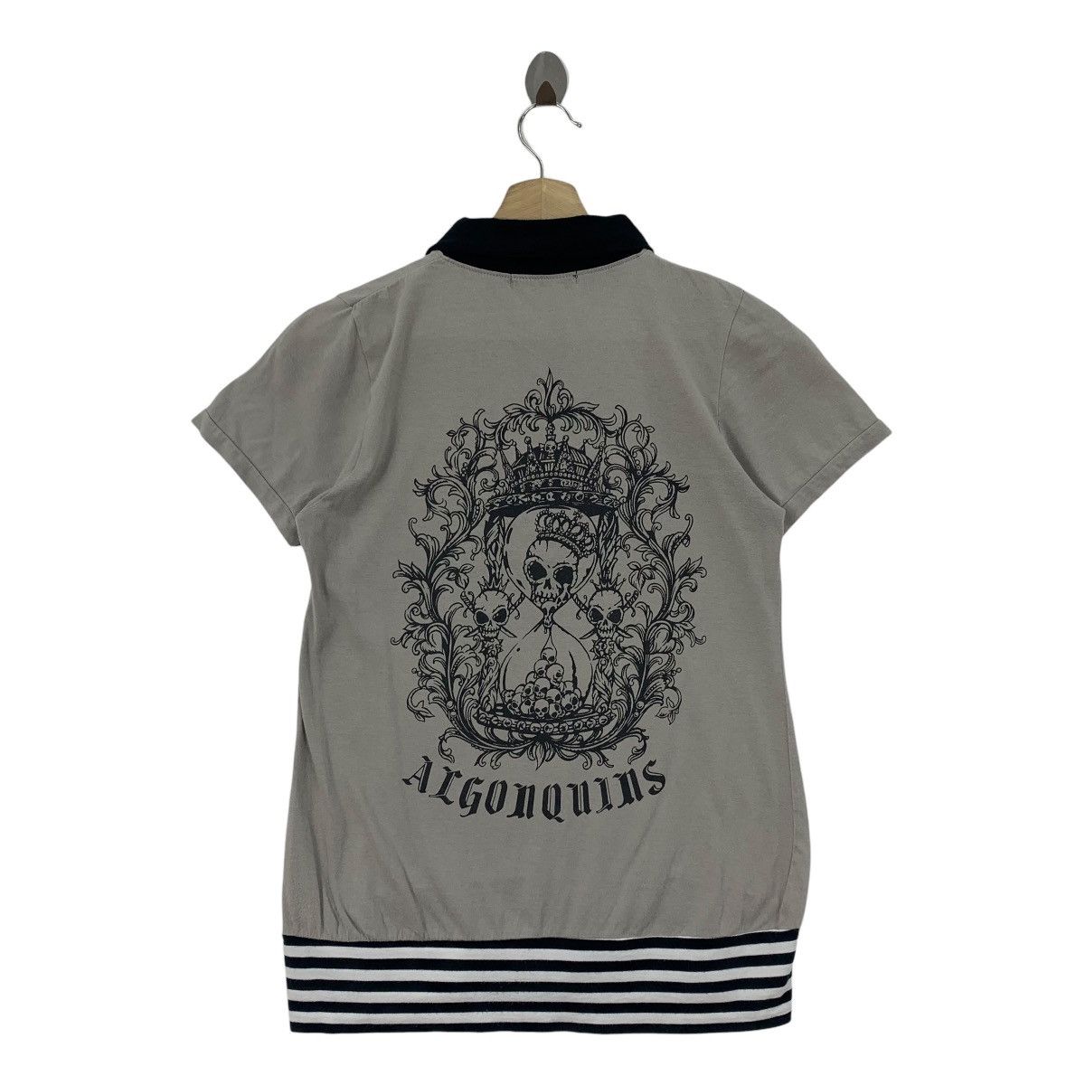 Japanese Brand × Seditionaries ALGONQUINS A skull printed polo tee Size XS / US 0-2 / IT 36-38 - 4 Thumbnail