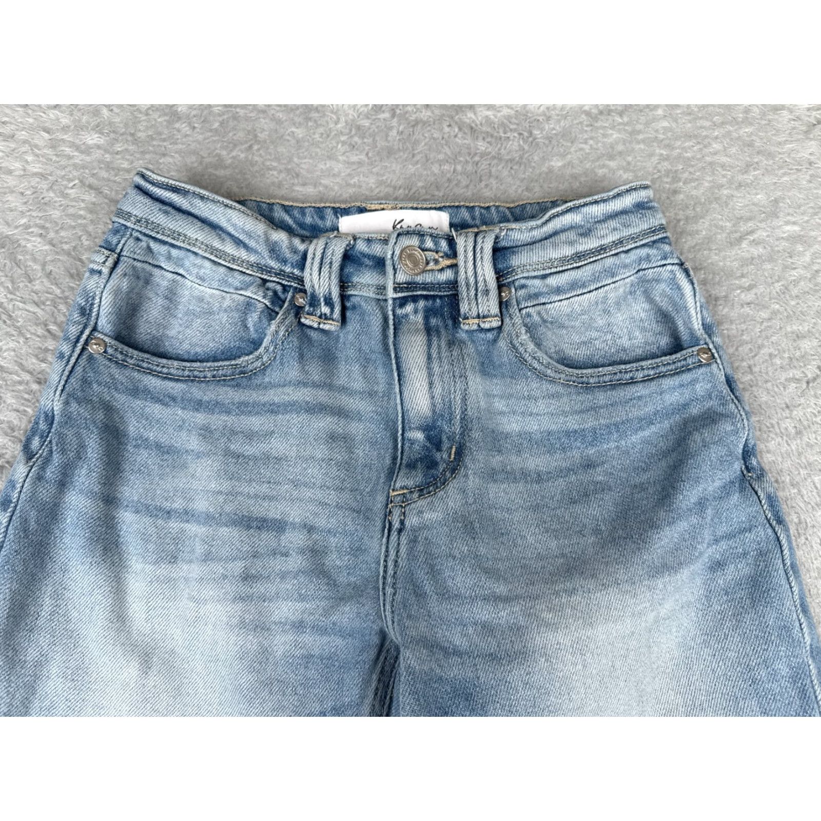 Madewell Dazy Jeans Women Jeans Wide-Leg 0 Blue Denim Mid Rise 24x27 Cotton Blend Medium Wash Madewell 5-Pocket Design Retro American Western Mens? Size 25" / US 0 / IT 36 - 4 Thumbnail