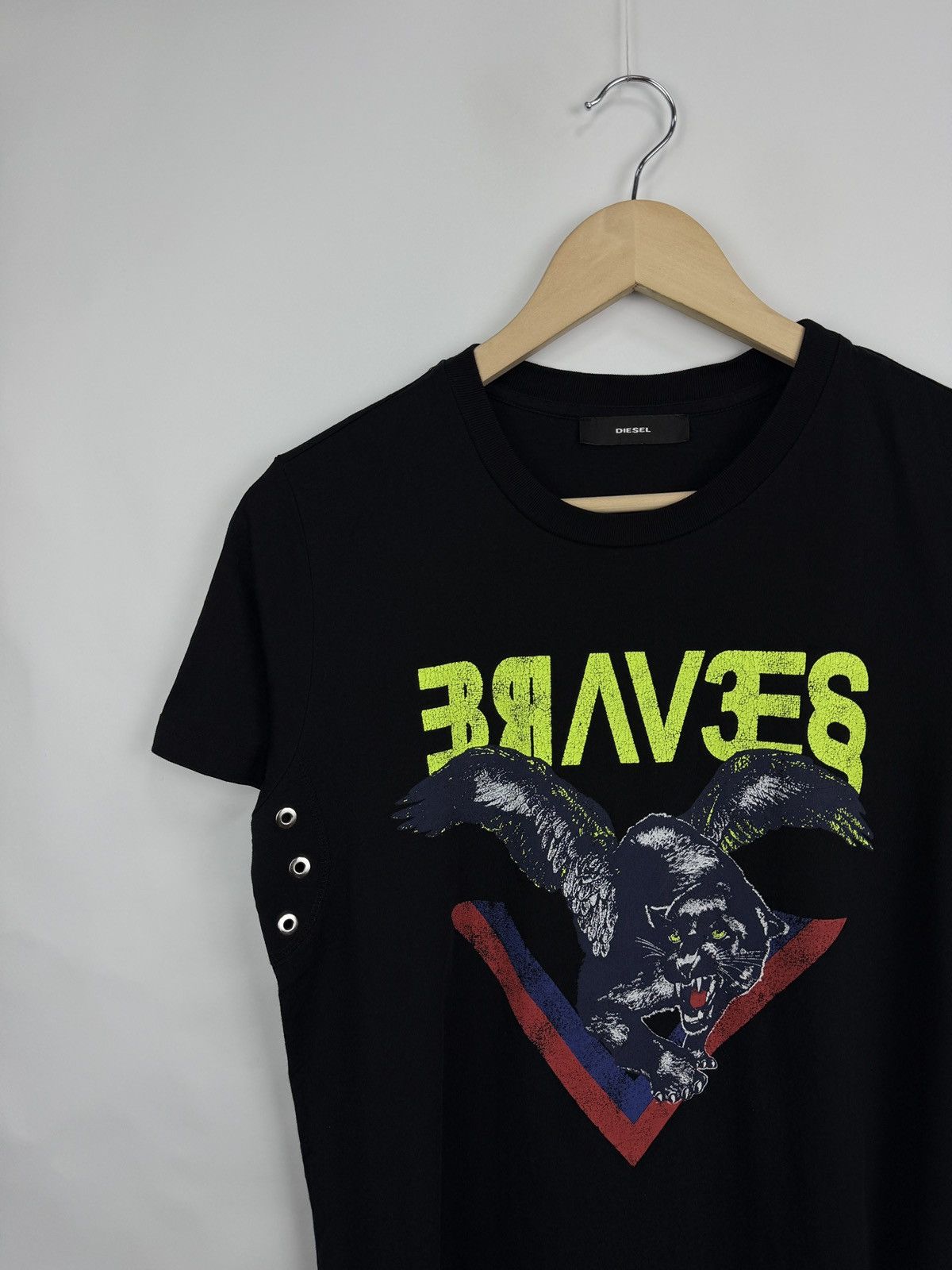 Diesel 🇺🇸 Y2K Diesel Braves Womens Graphic T-Shirt Retro Rare Hype Size M / US 6-8 / IT 42-44 - 7 Thumbnail