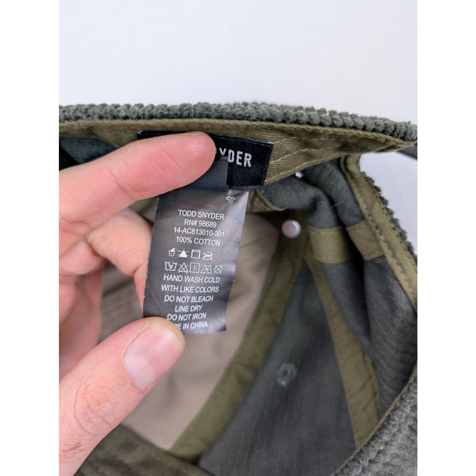 Todd Snyder o1rshd1 CC20 Size: OS / strap back Cap / hat in Green Size ONE SIZE - 13 Thumbnail
