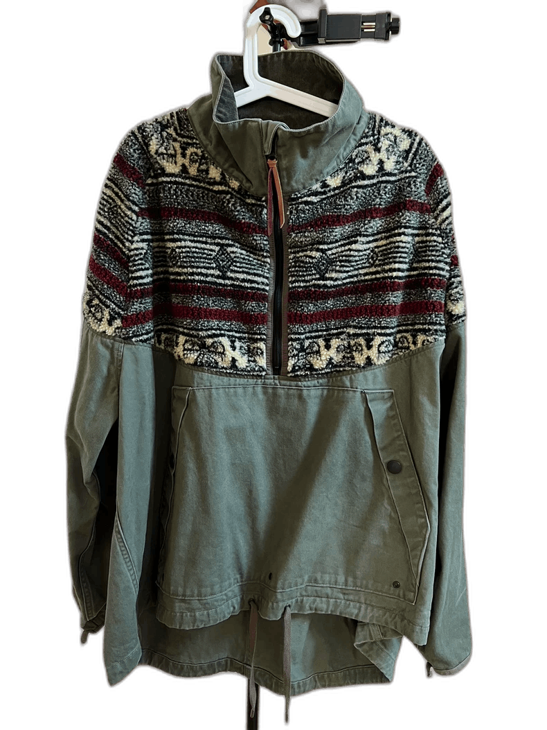 Kapital kapital fleece panel jacket in military green Size US L / EU 52-54 / 3 - 1 Thumbnail