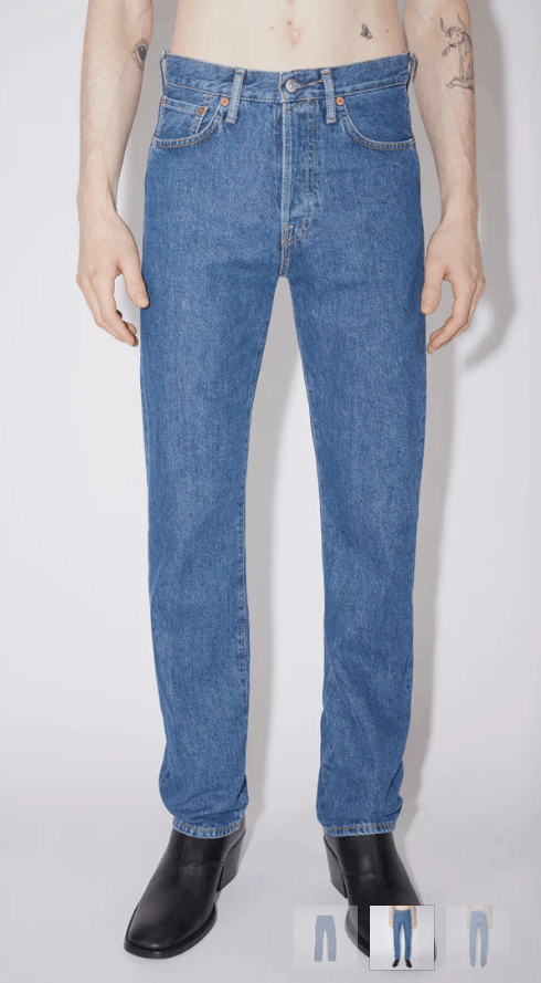 BNWT SS23 ACNE STUDIOS 1996 DARK BLUE TRASH JEANS 32