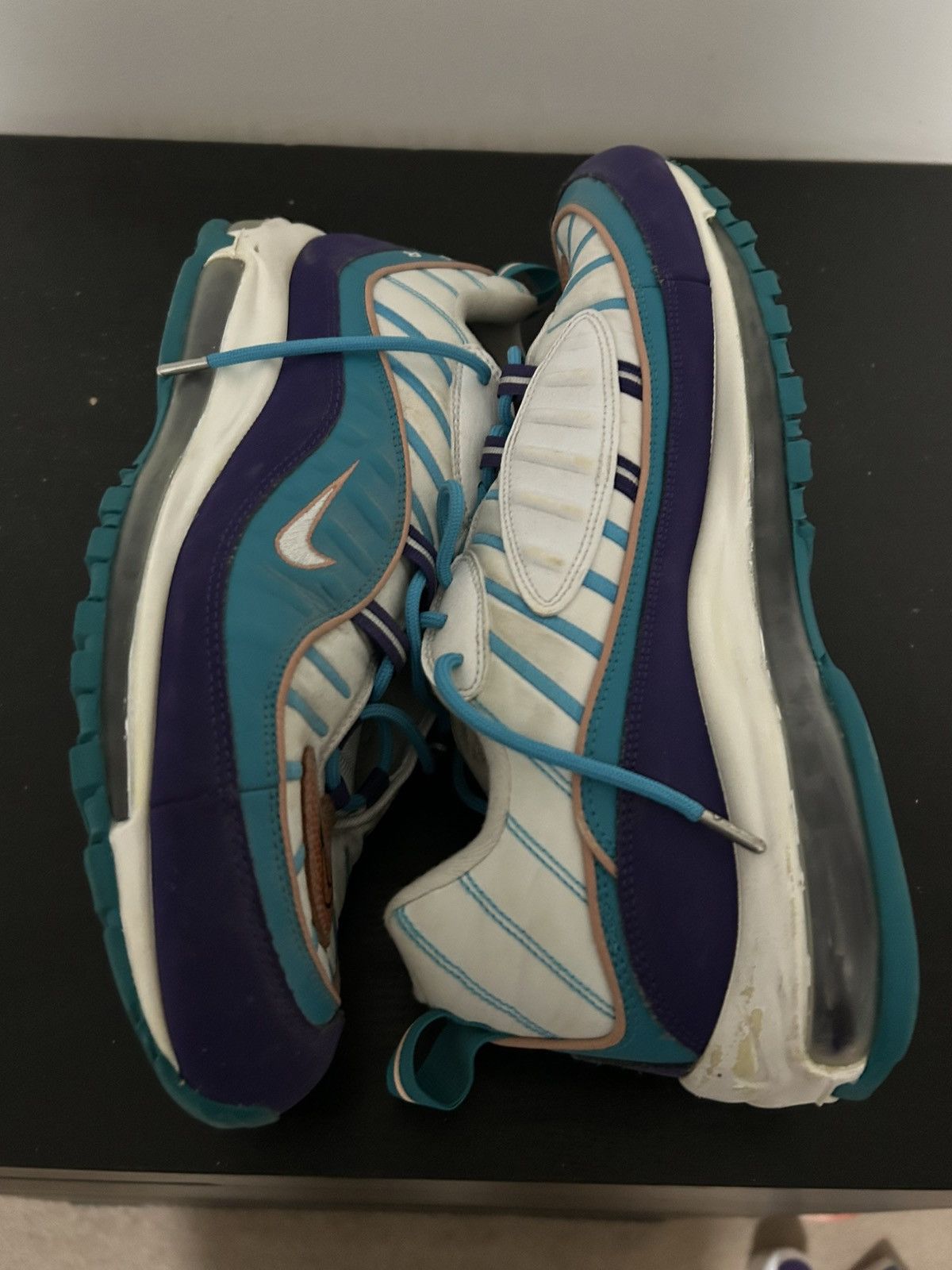 Nike × Vintage Nike AirMax 98 Hornets Size US 13 / EU 46 - 2 Thumbnail