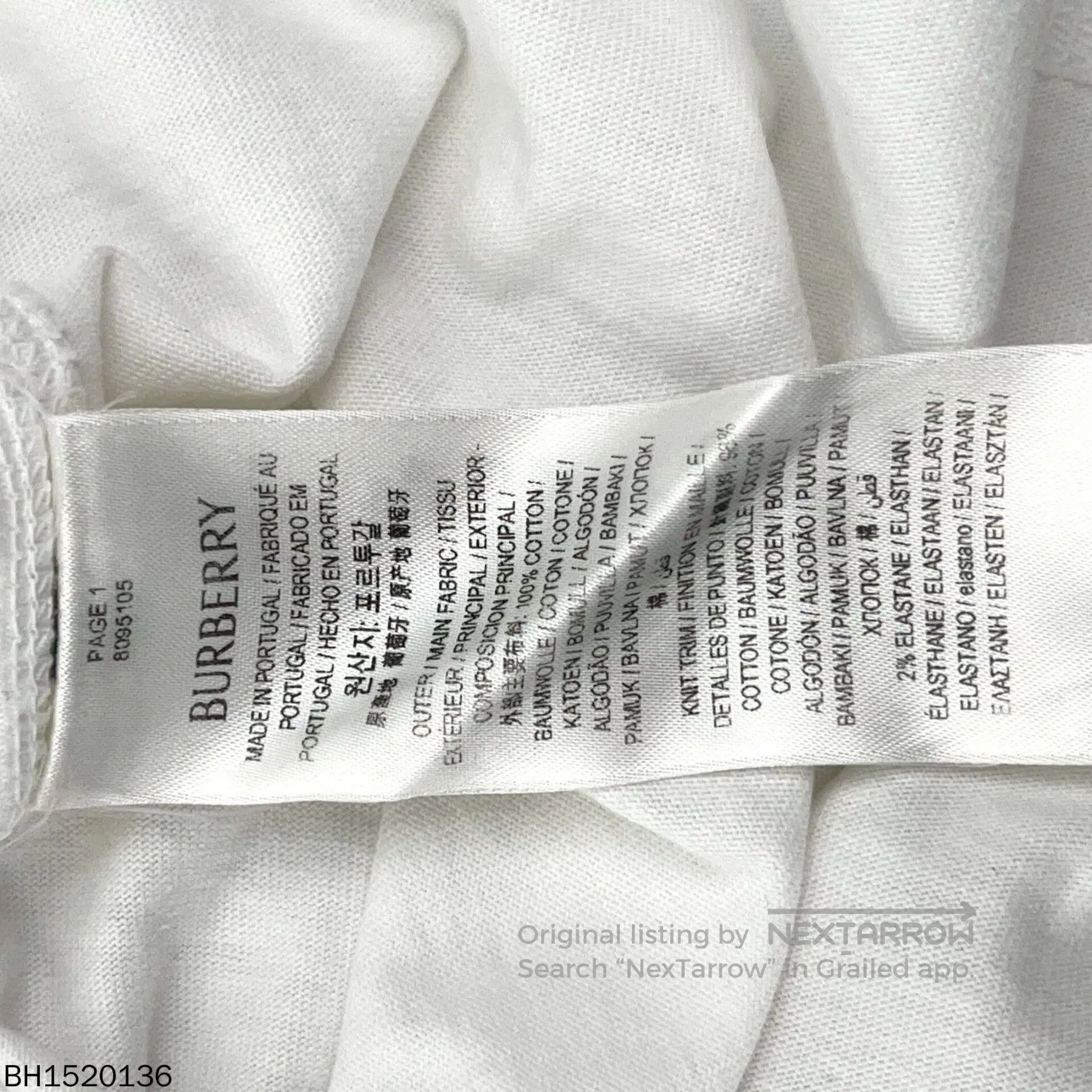 Burberry white embroidered short sleeve t-shirt L. Size US L / EU 52-54 / 3 - 3 Thumbnail