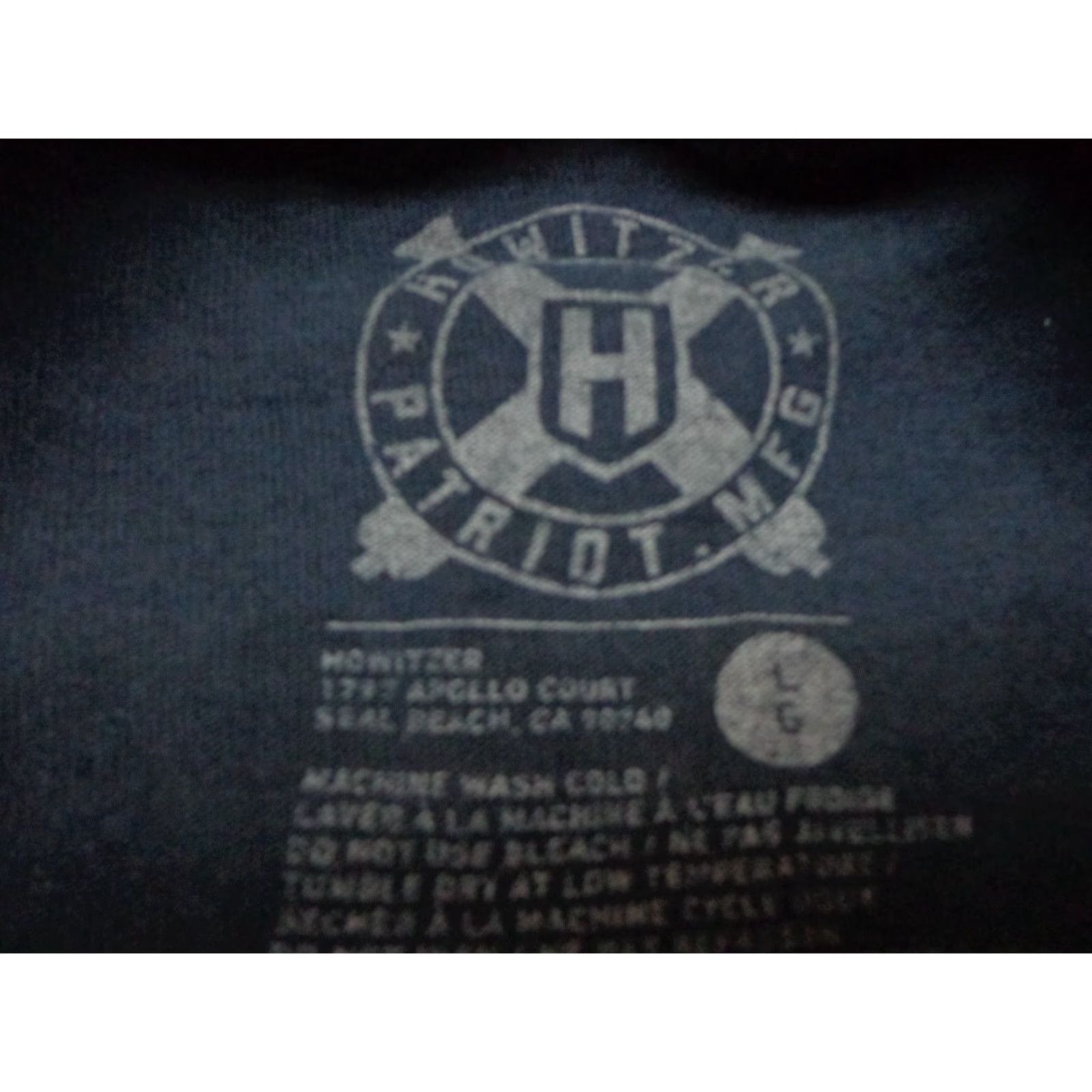 Vintage Howitzer T-Shirt Navy Blue Land of the Free Patriot Patriotic Men L Size Shirt Size US L / EU 52-54 / 3 - 4 Thumbnail
