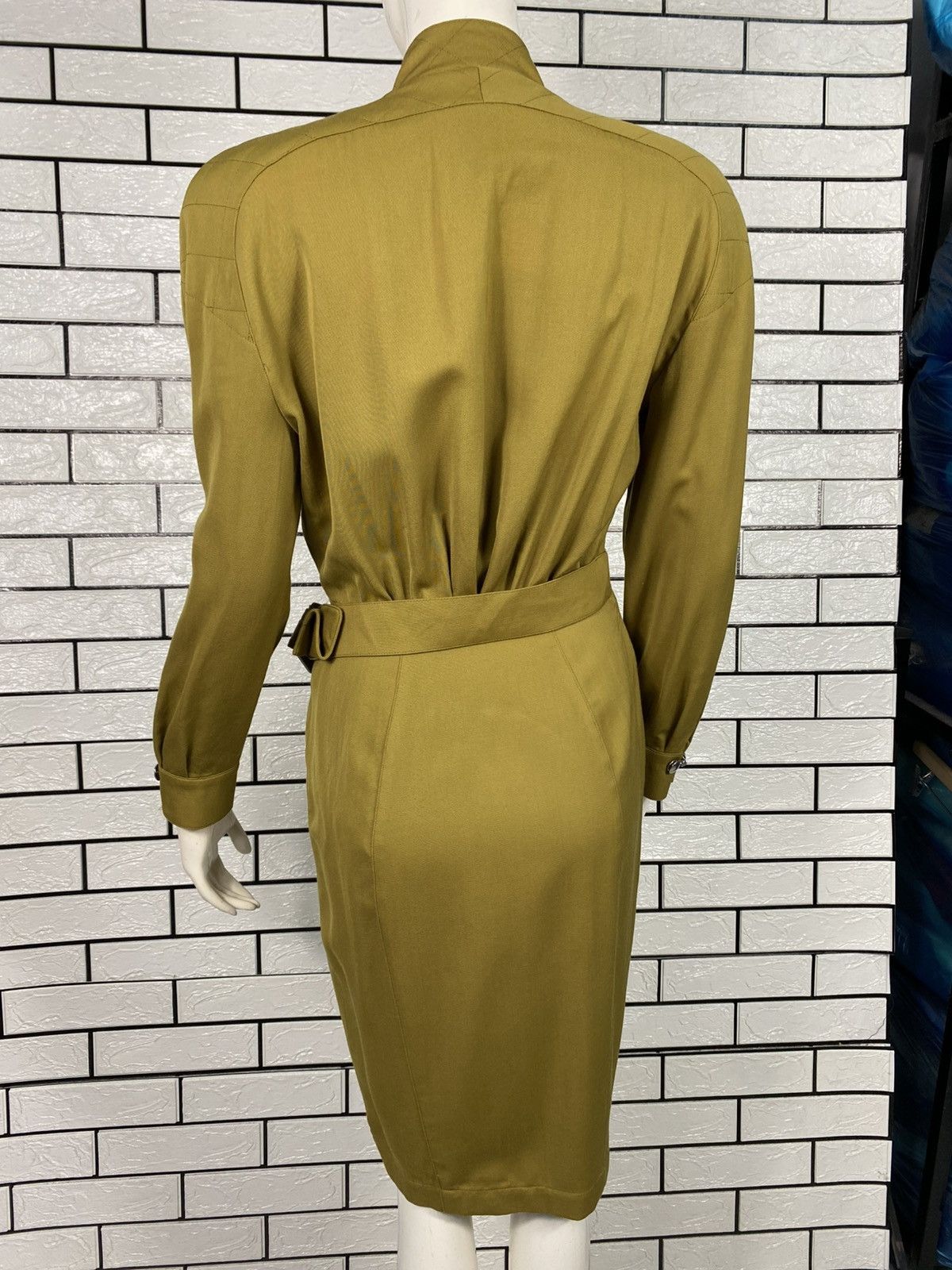 Thierry Mugler 🔥VINTAGE THIERRY MUGLER PARIS WRAP DRESS STRUCTURED CHAIN Size M / US 6-8 / IT 42-44 - 13 Thumbnail