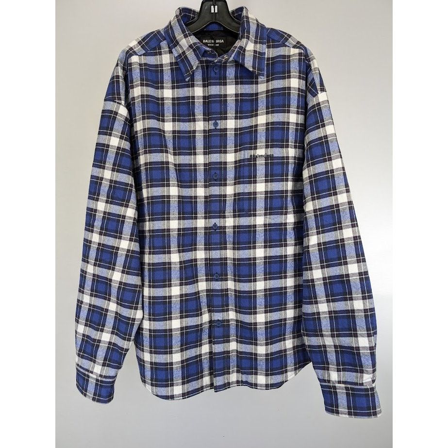 Balenciaga o1rshd1 Dress Shirt in Multicolor Size US S / EU 44-46 / 1 - 3 Thumbnail