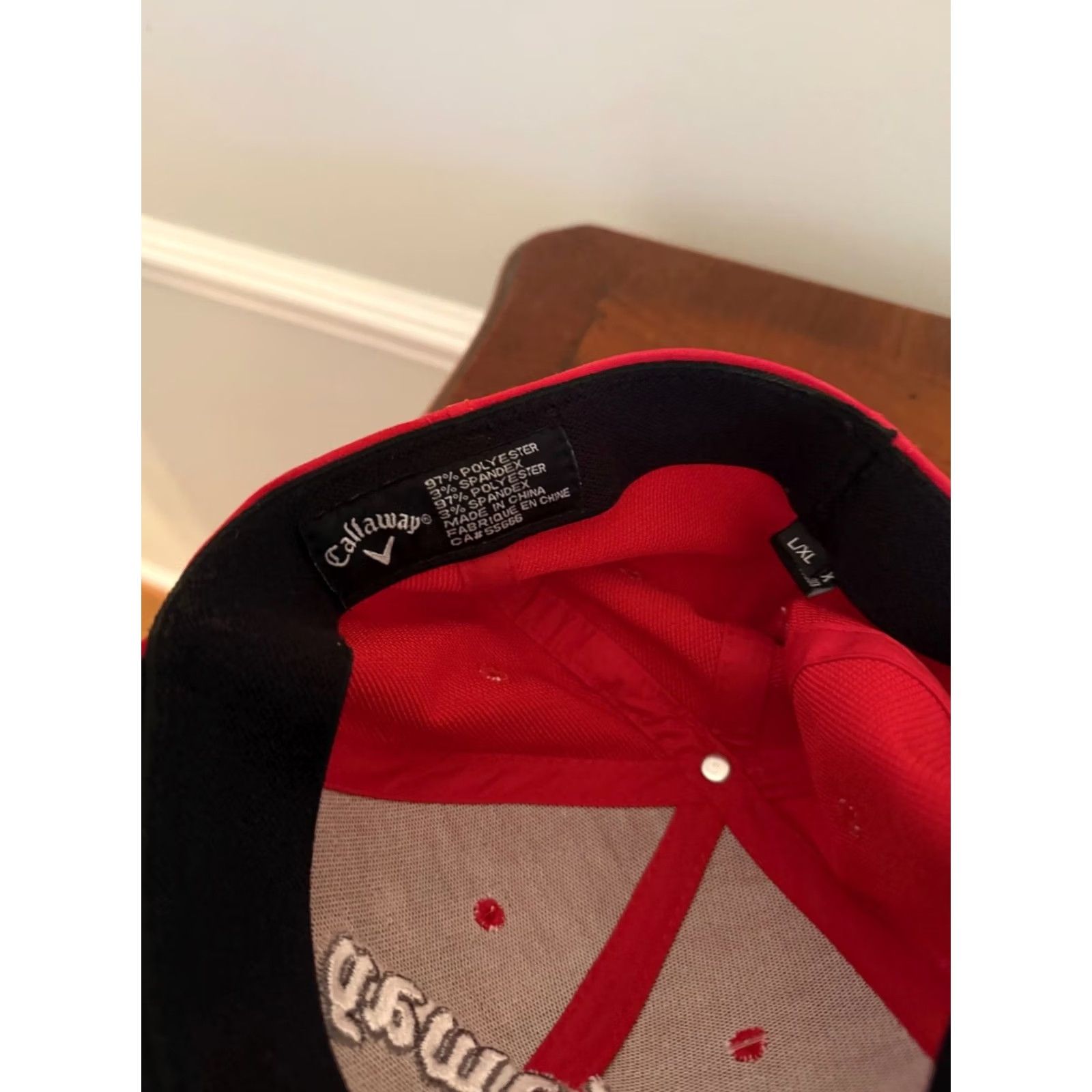 Callaway Callaway Baseball Cap Hat Mens L-XL Red Adjustable Embroidered Logo Size ONE SIZE - 5 Thumbnail