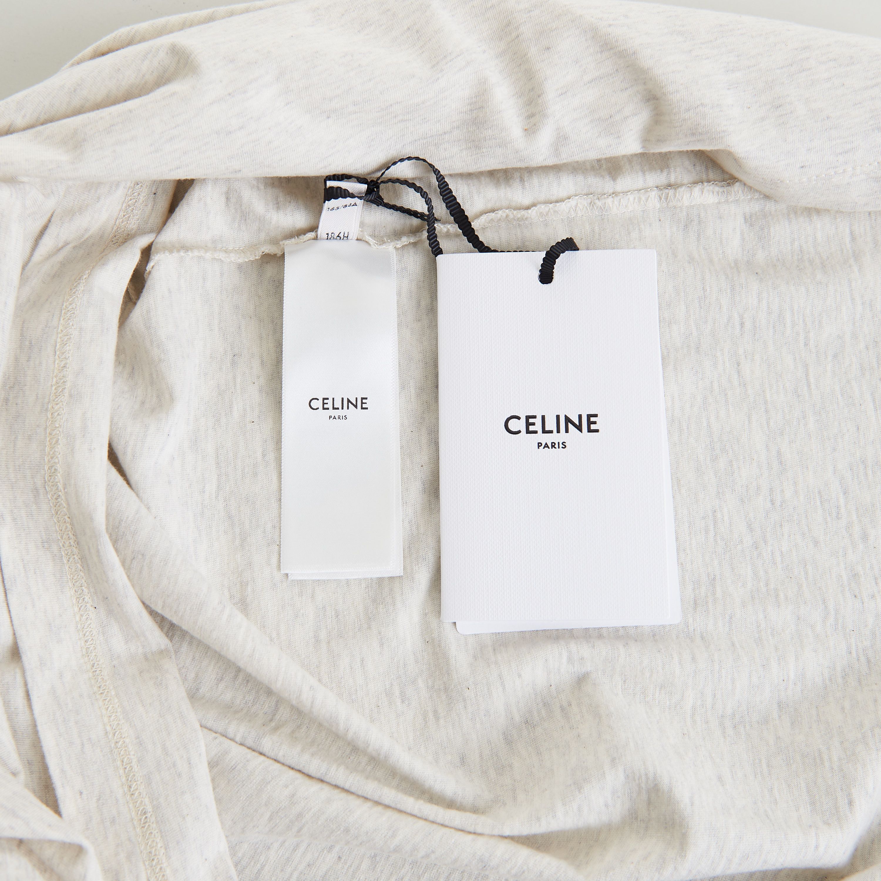 Celine Beige Loose T-shirt - Celine Screen Print, Cotton Jersey Size US S / EU 44-46 / 1 - 10 Thumbnail