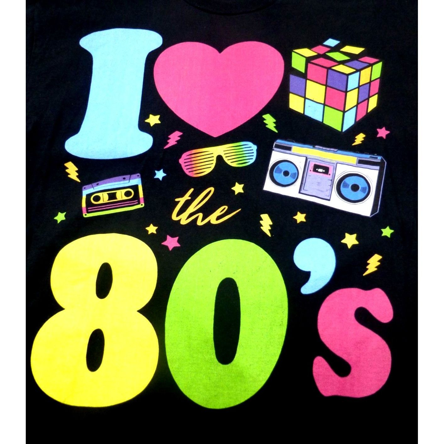 Port & Company I Love The 80s Port & Company XL T-Shirt Black 100% Cotton N Size US XL / EU 56 / 4 - 3 Thumbnail
