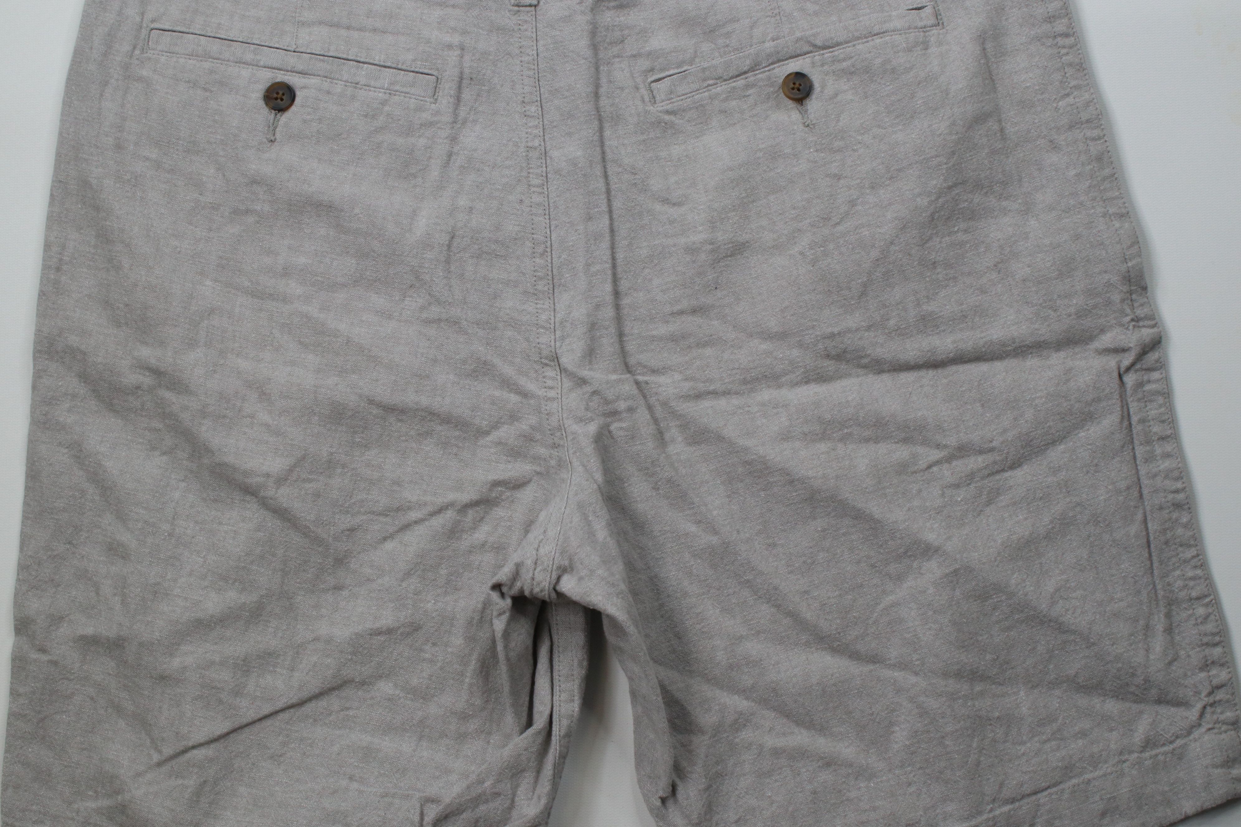 J.Crew × Vintage J Crew Chambray Linen Blend Above Knee Chino Shorts Gray Size US 36 / EU 52 - 9 Thumbnail