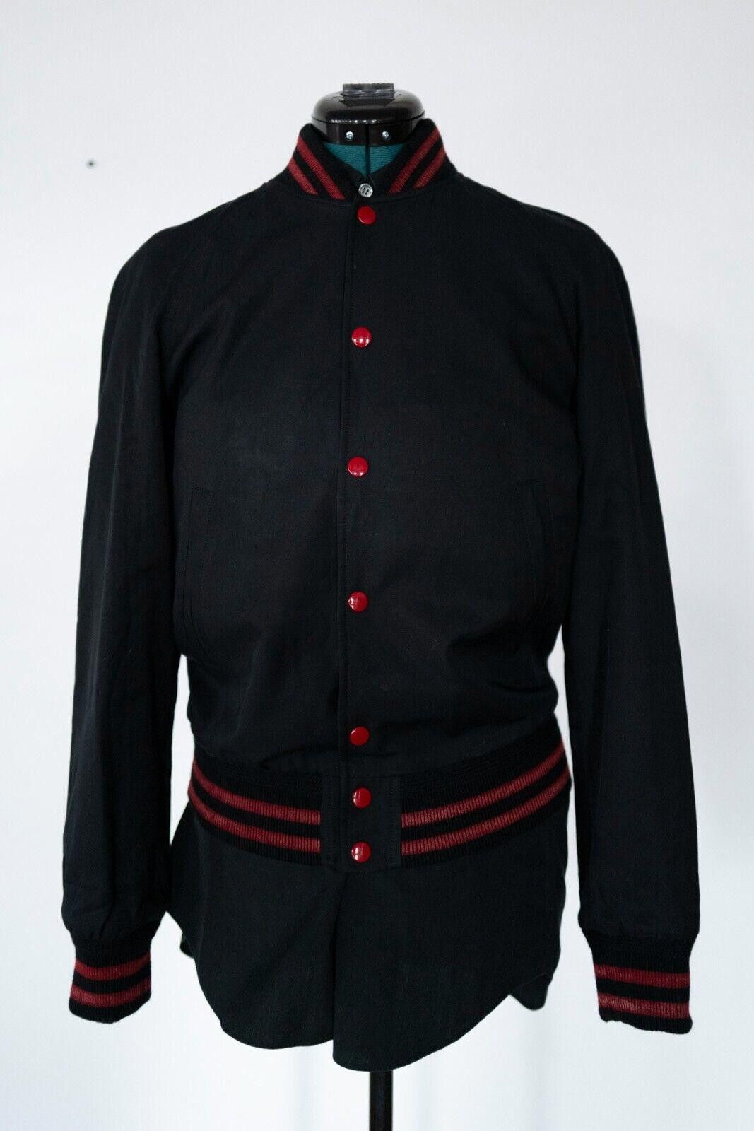 image of YVES Saint Laurent Black Varsity Jacket Sz. Xs, Men's