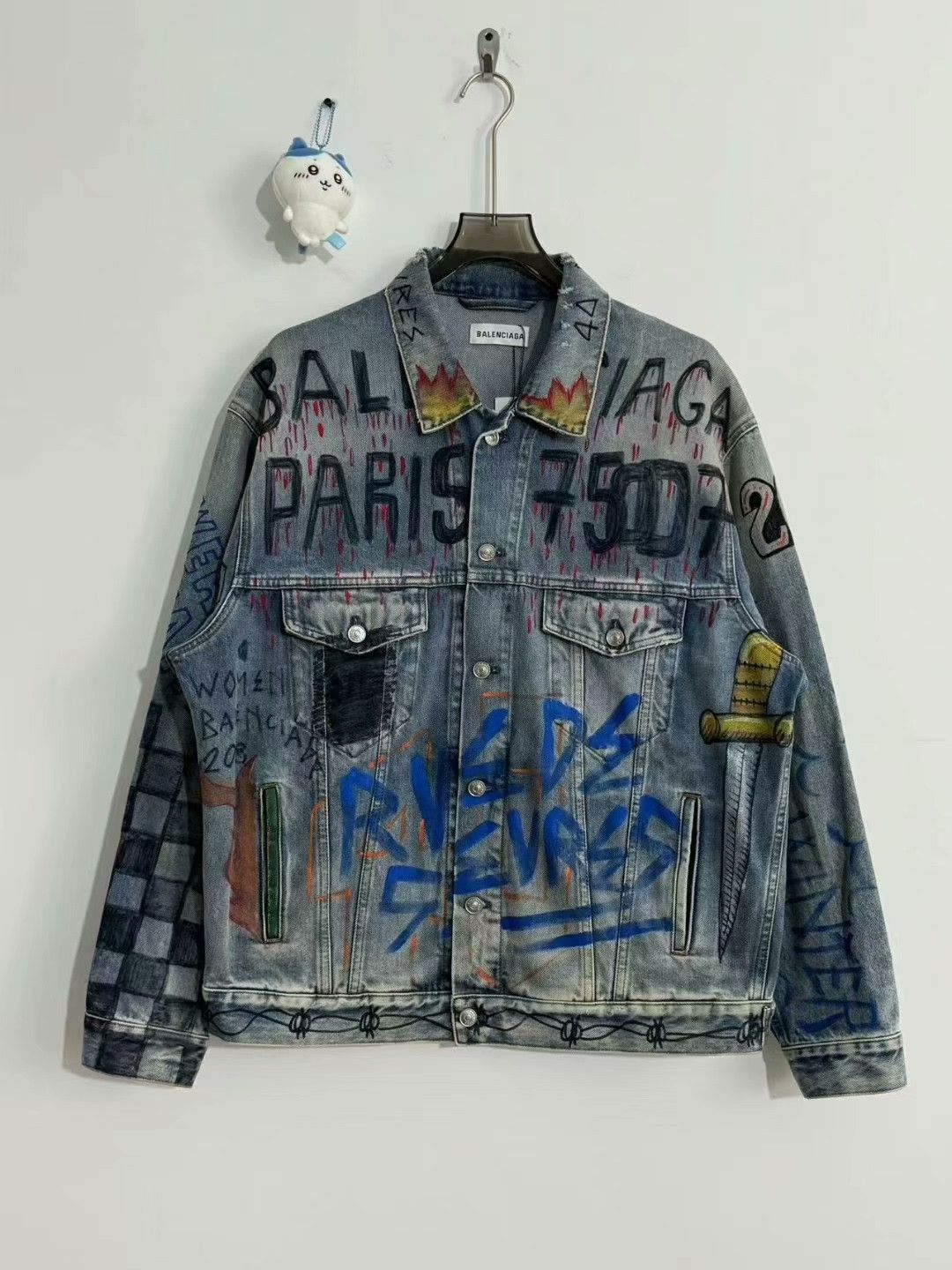 Balenciaga Balenciaga Graffiti Denim Jacket 2501-Nextarrow Size US S / EU 44-46 / 1 - 1 Thumbnail