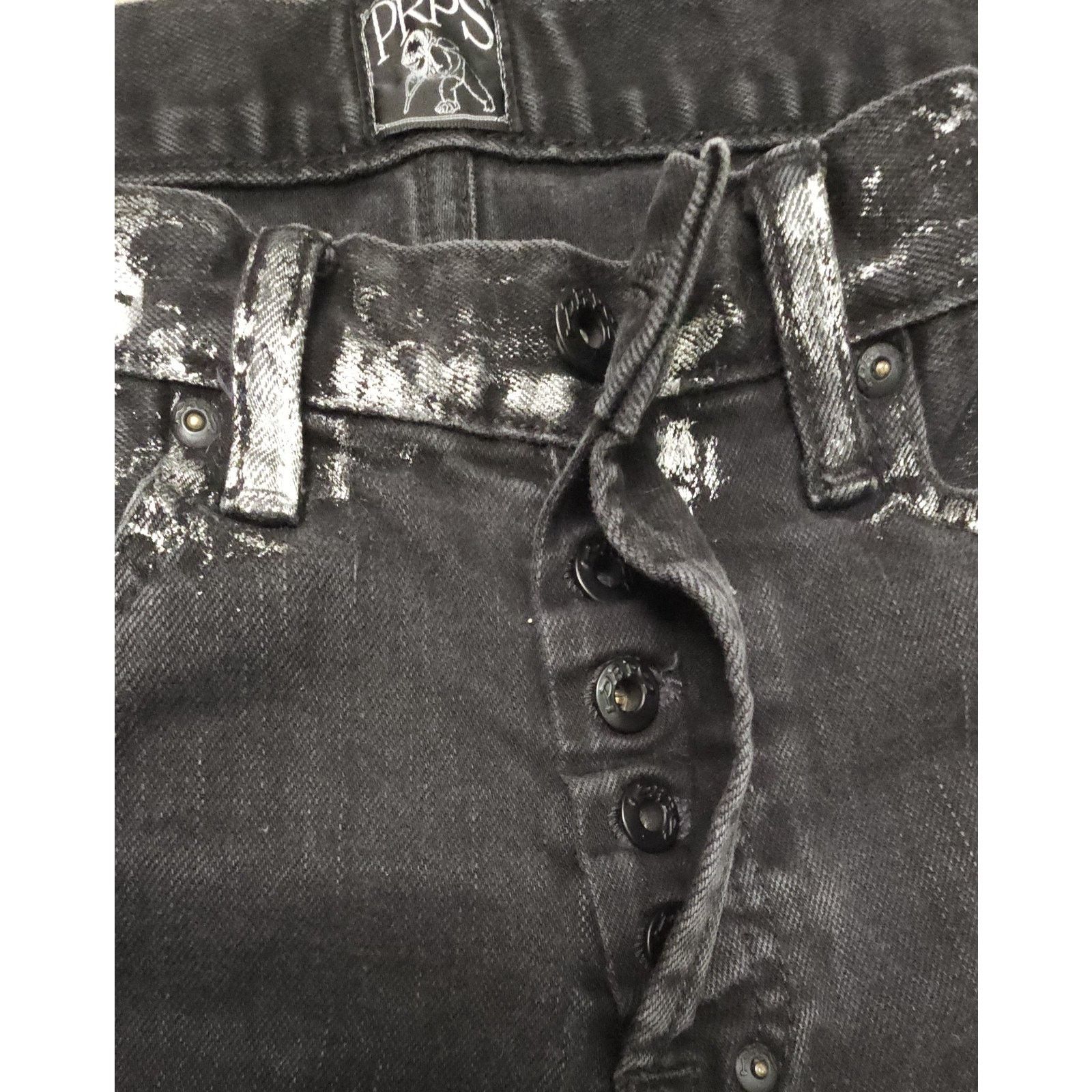 Prps Prps Men's Jeans Denim Black White Painted Splatter 32 Size US 32 / EU 48 - 9 Thumbnail