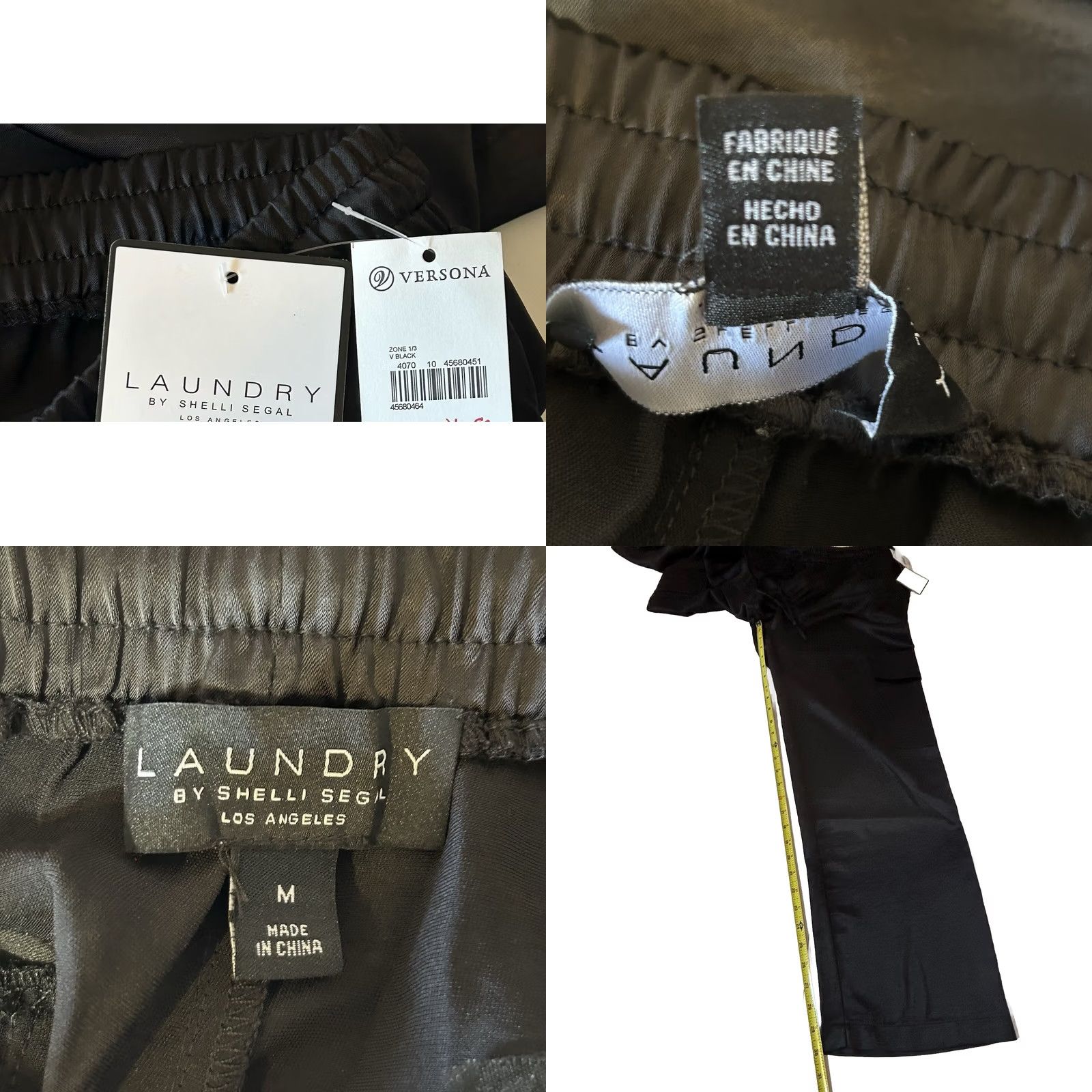 Laundry by Shelli Segal VINTAGE LAUNDRY BY SHELLI SEGAL Women's Cargo Pants Wide Leg Black Medium NWT New Size 32" / US 10 / IT 46 - 8 Thumbnail