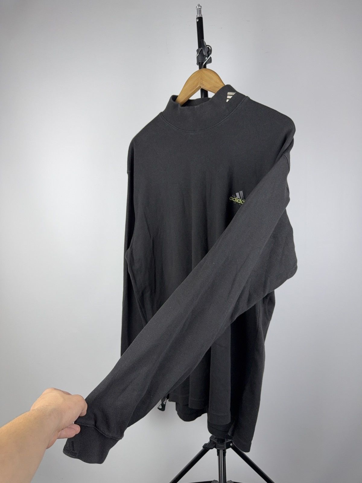 Adidas Vintage 90s Y2K Retro Faded Adidas turtleneck Sweatshirt Size US XL / EU 56 / 4 - 4 Thumbnail