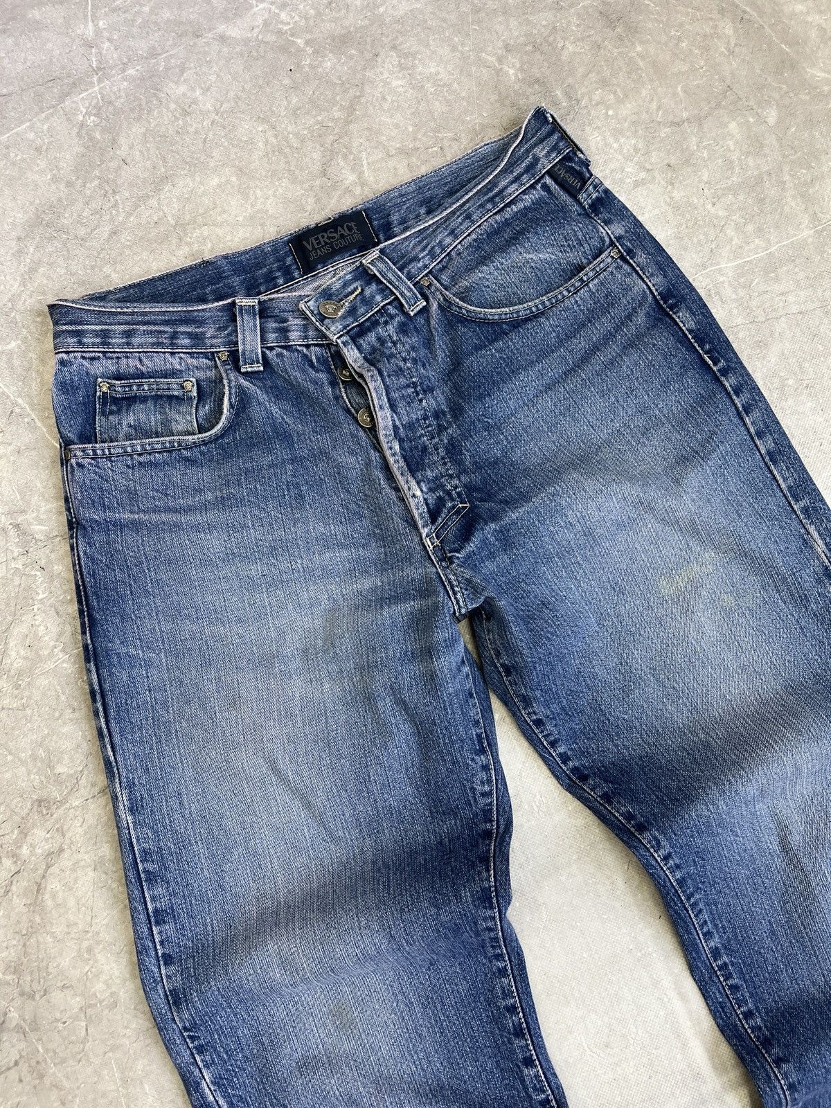 Versace Versace retro denim distressed y2k pants jeans Size US 34 / EU 50 - 3 Thumbnail