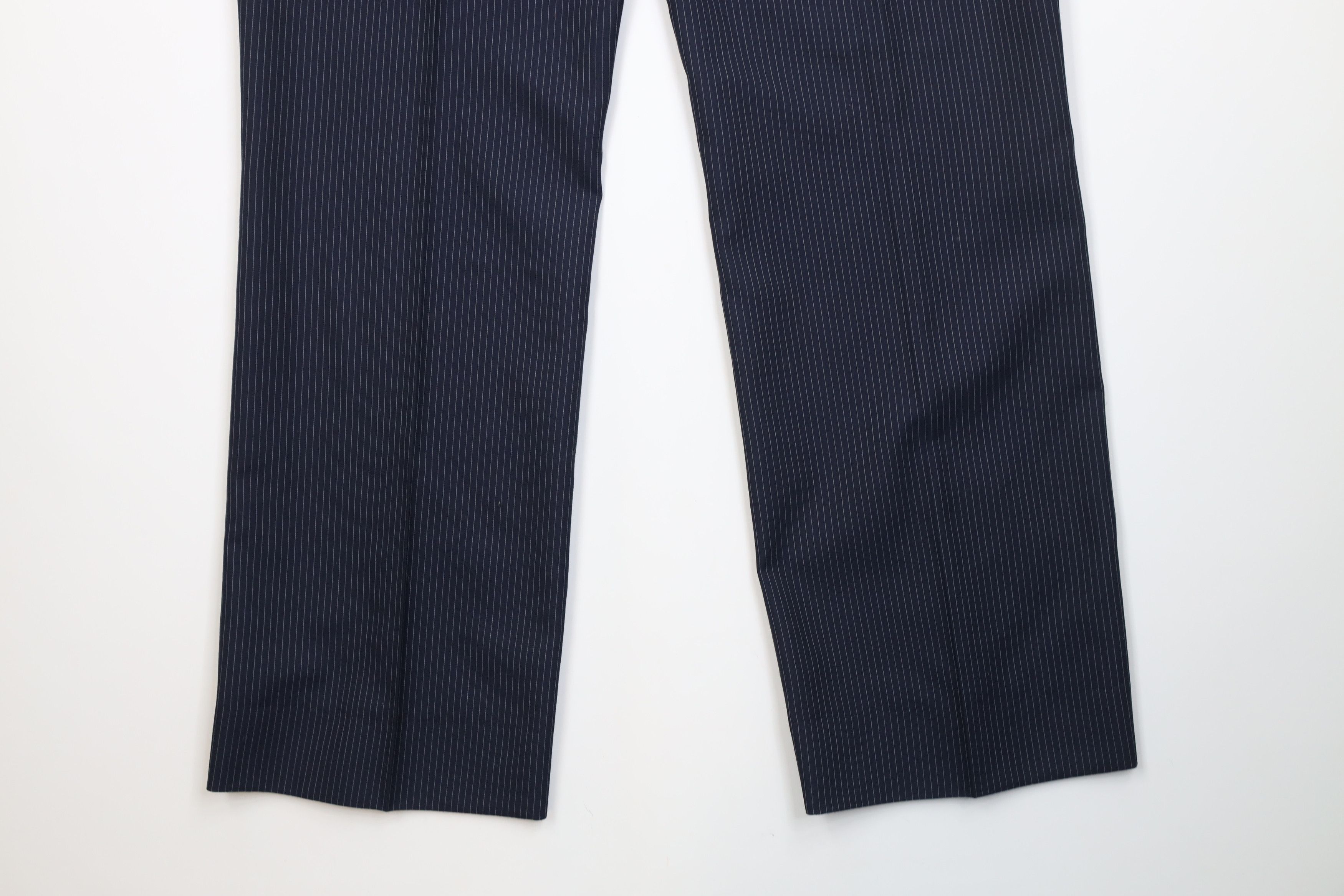 Vintage Vintage 70s Streetwear 3 Piece Pinstriped Suit Wedding Size 46L - 22 Thumbnail