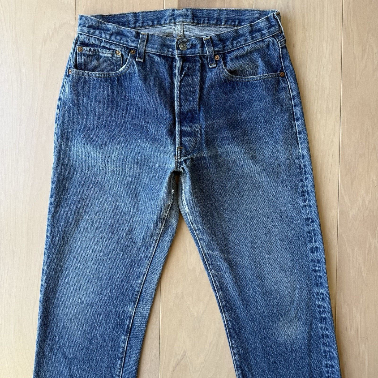 Levi's × Vintage Vintage Levis 501 Jeans 32 Blue 80s Dark Wash Made in USA Size US 32 / EU 48 - 3 Thumbnail