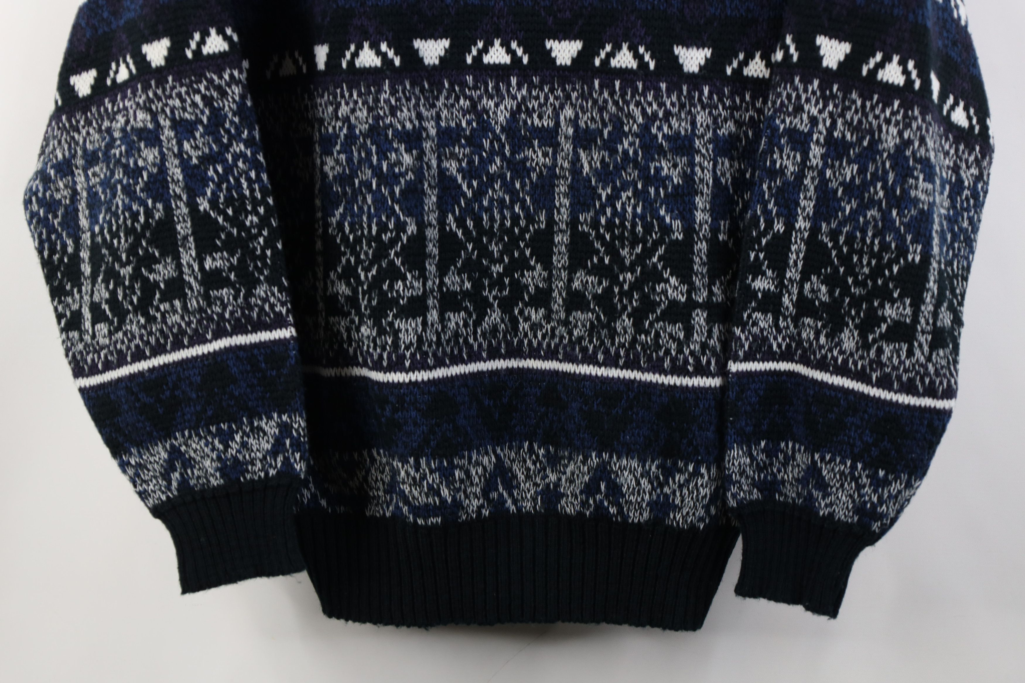 Vintage Vintage 90s Streetwear Geometric Knit Crewneck Sweater Size XL / US 12-14 / IT 48-50 - 3 Thumbnail