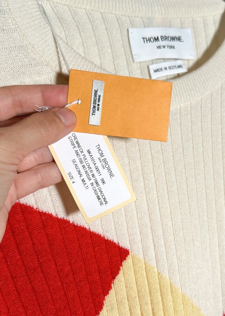 Thom Browne Thom Browne Multicolour Ribbed Cashmere Sweater Size US XL / EU 56 / 4 - 8 Thumbnail