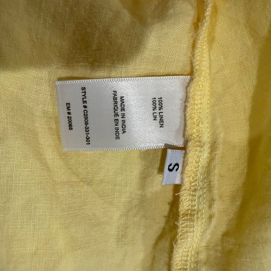 Anthropologie Cloth & Stone Women's Yellow Linen Button-Up Shirt Small Size S / US 4 / IT 40 - 5 Thumbnail